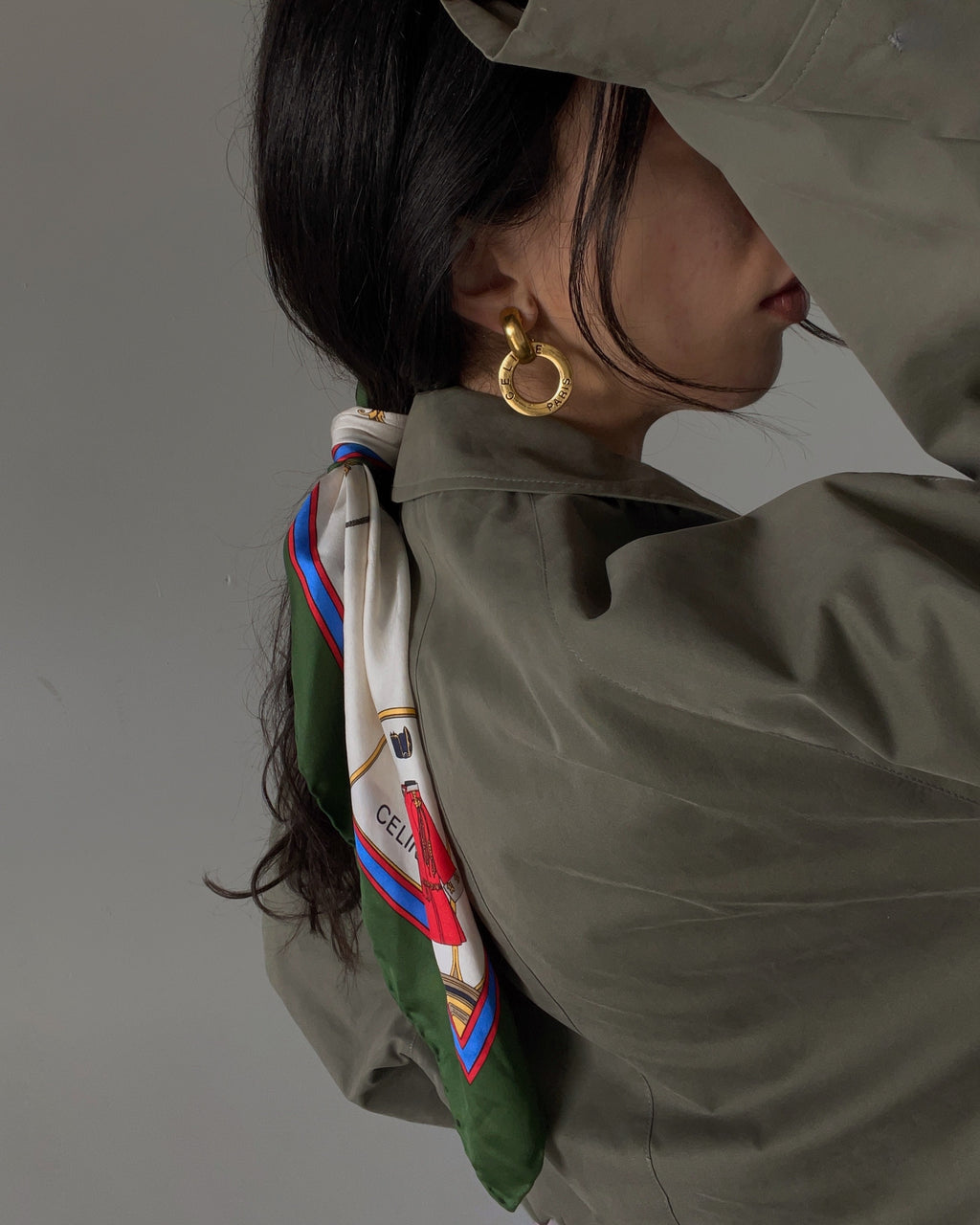 100% silk celine foulard