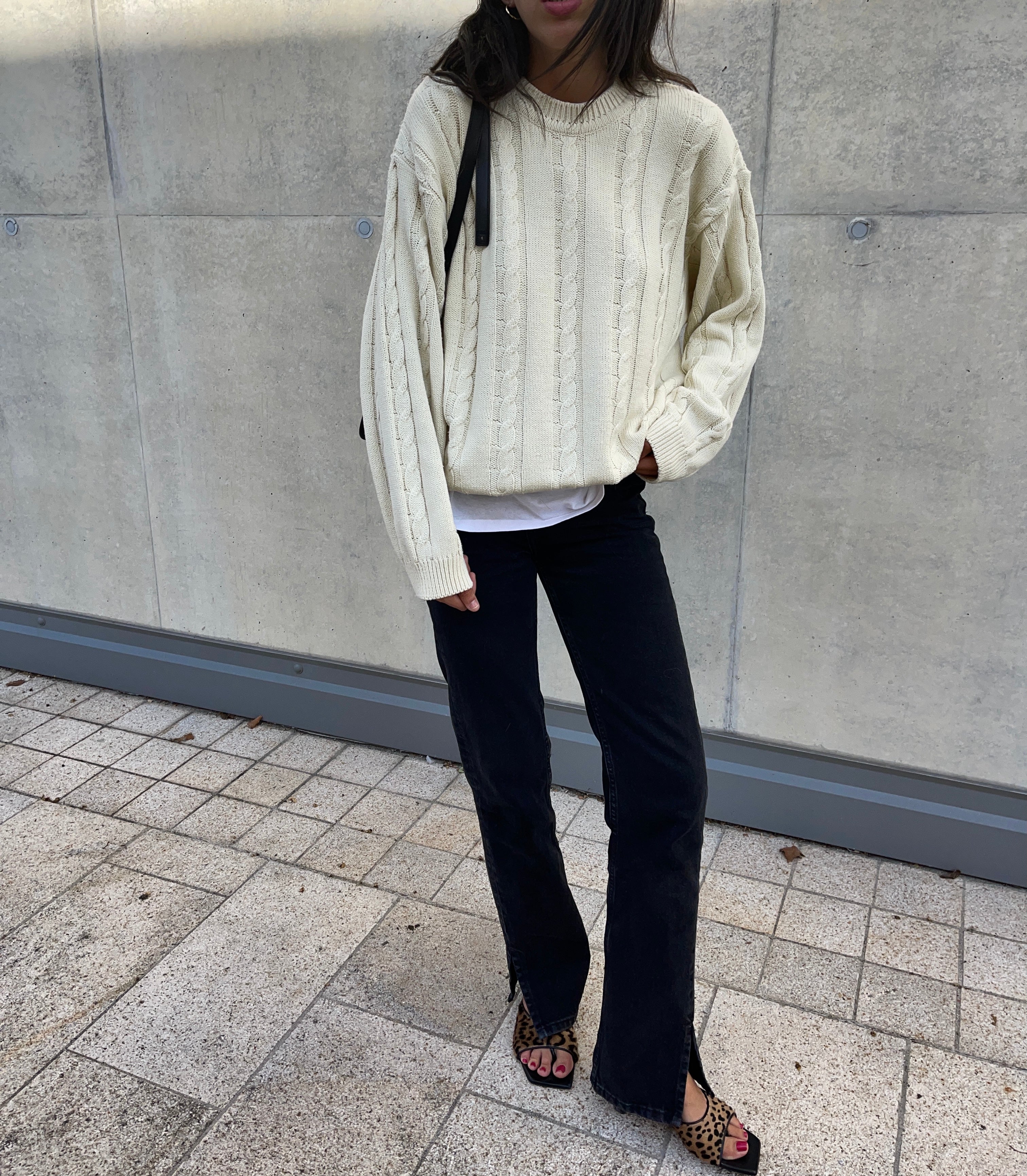 Cable knit jumper
