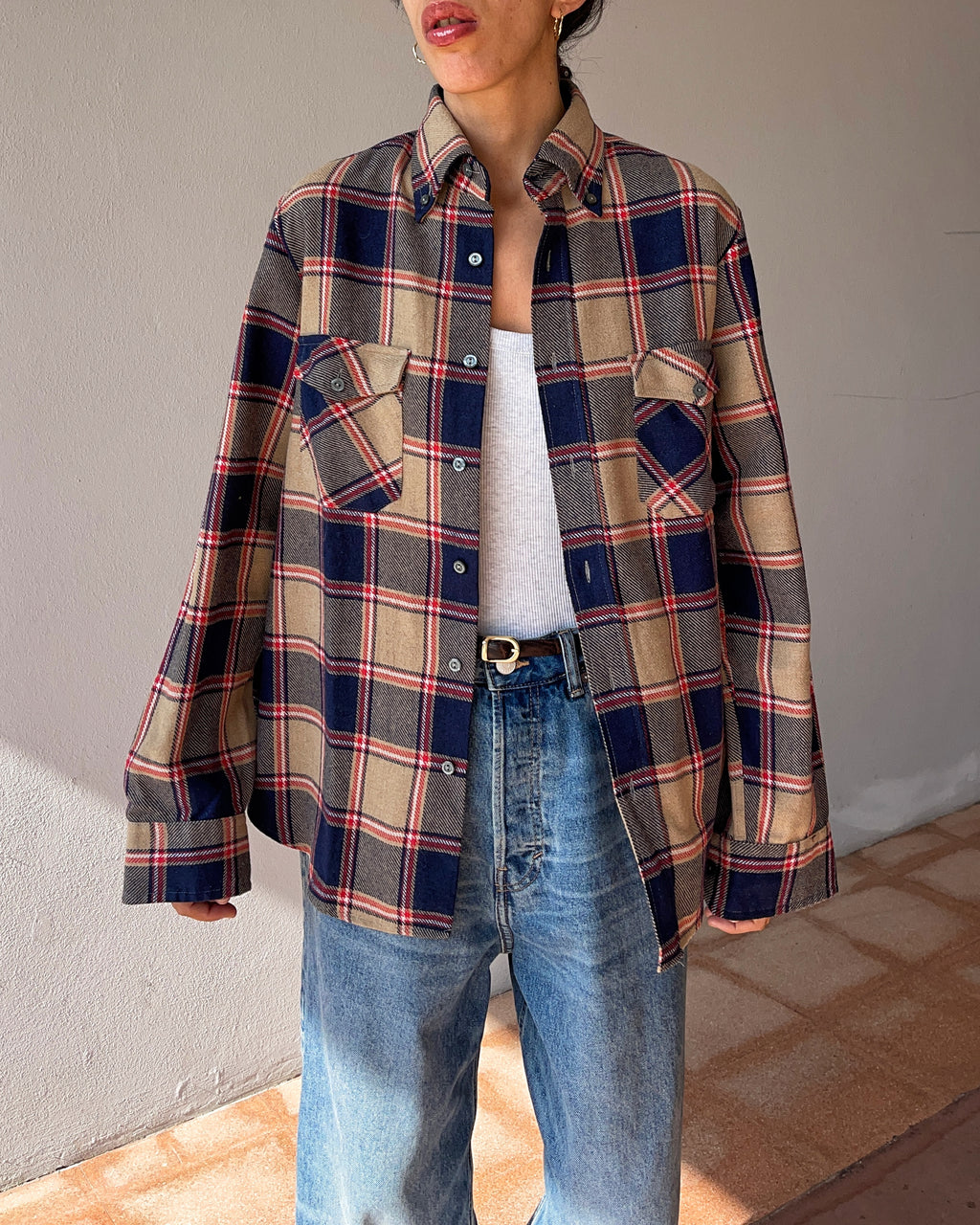 WOOL checked shirt