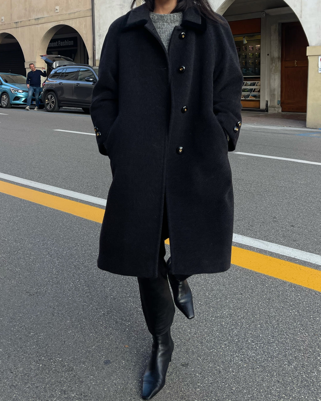 Grey coat
