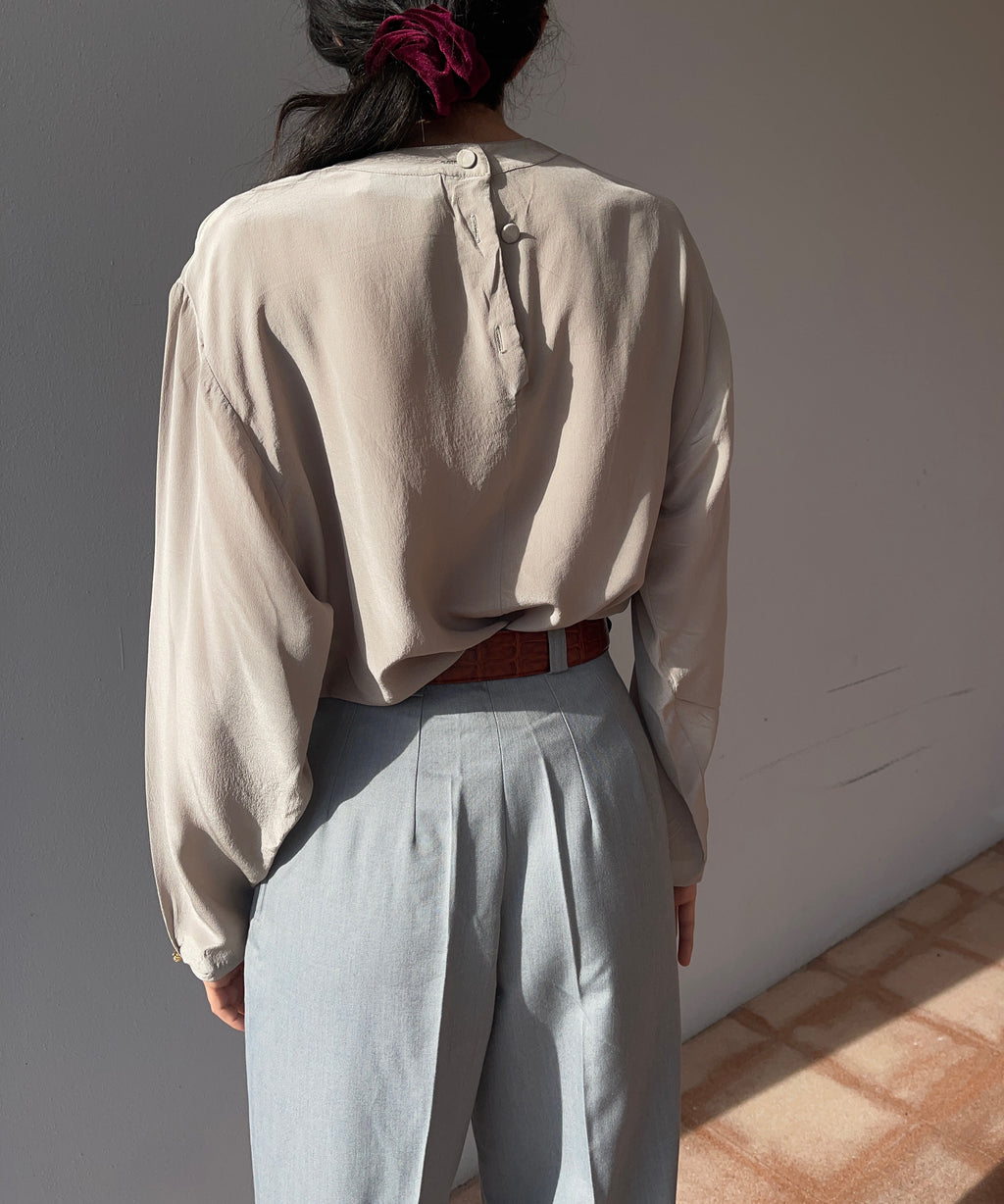 Blusa 100 silk vintage