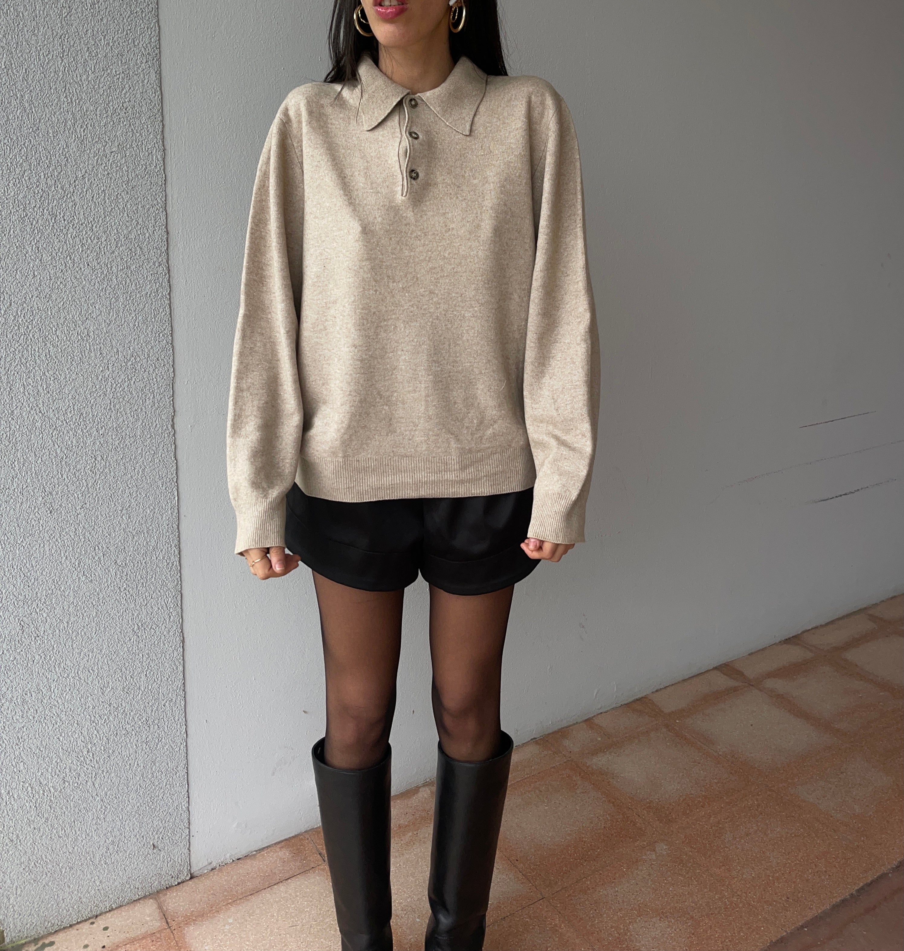 Polo cashmere blend beige*