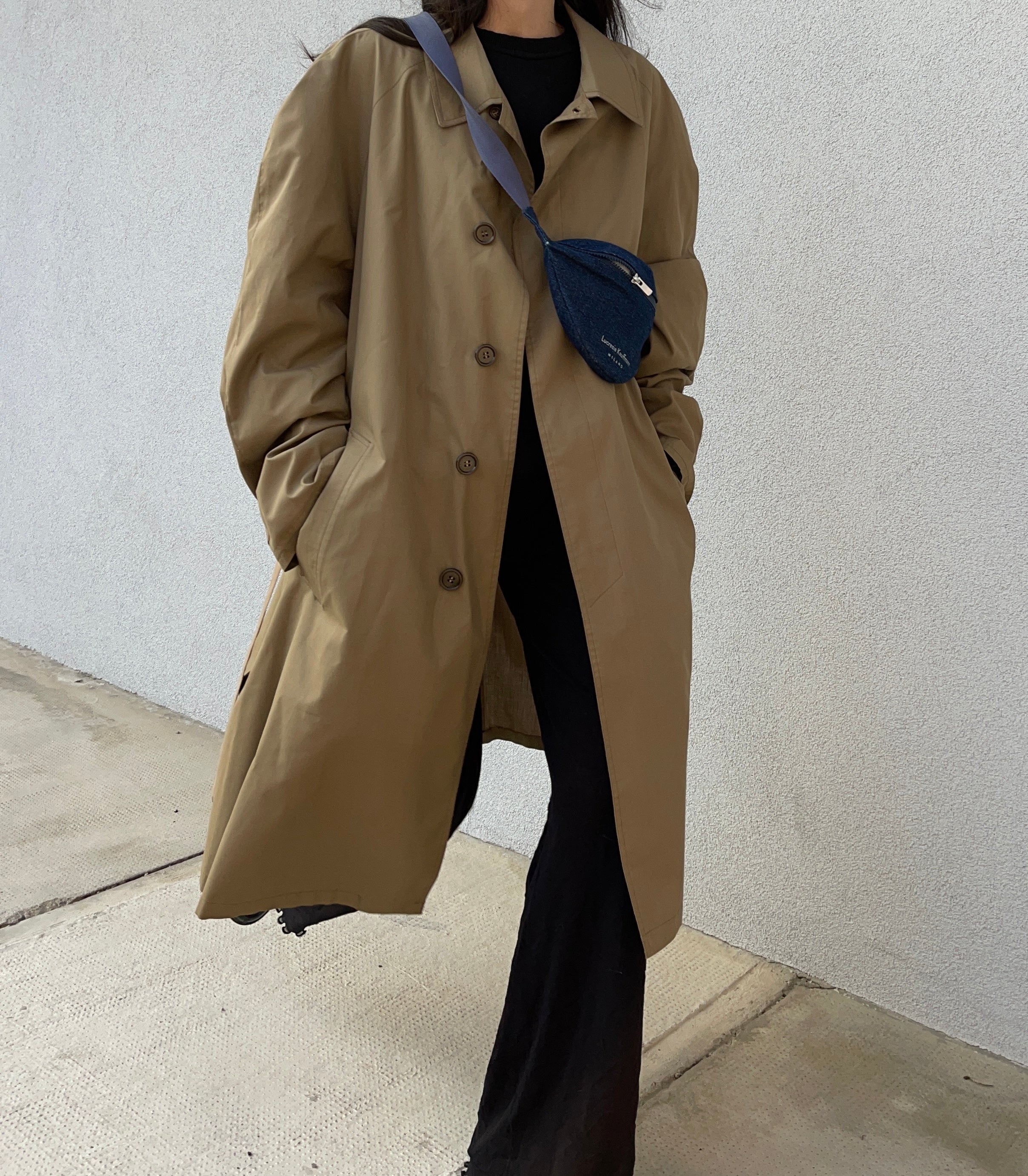 Khaki lightweight trench