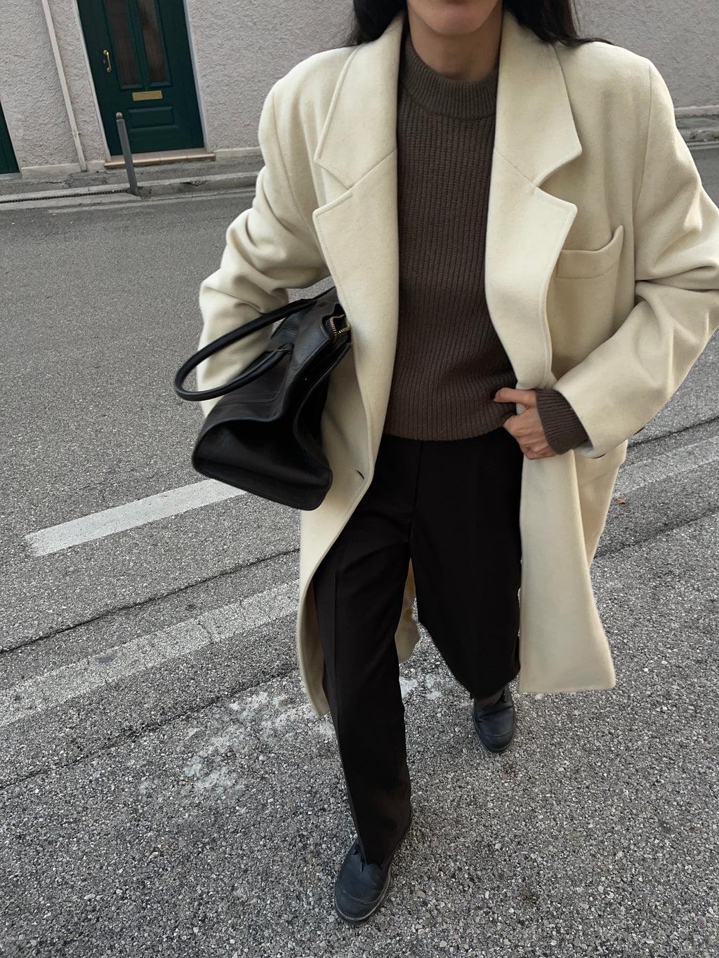 Cappotto bianco panna