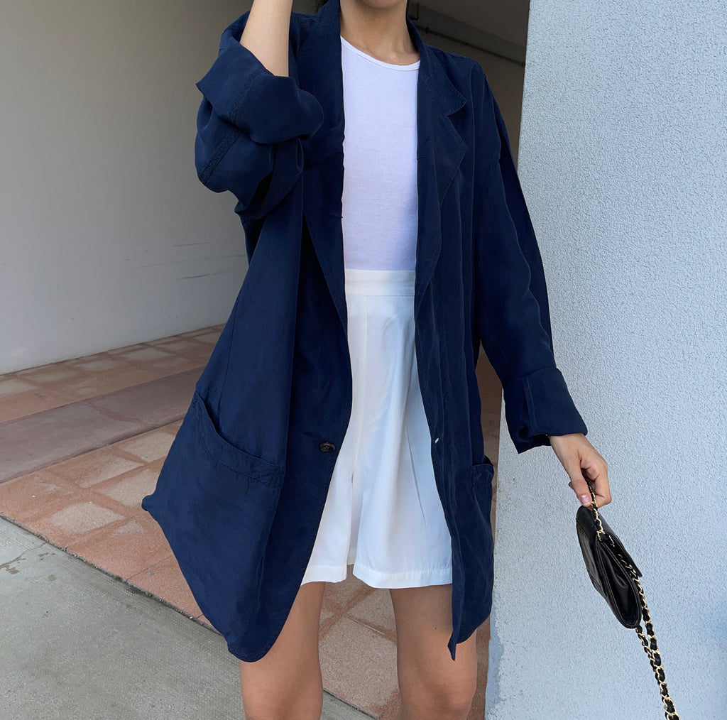 100 silk Blue blazer