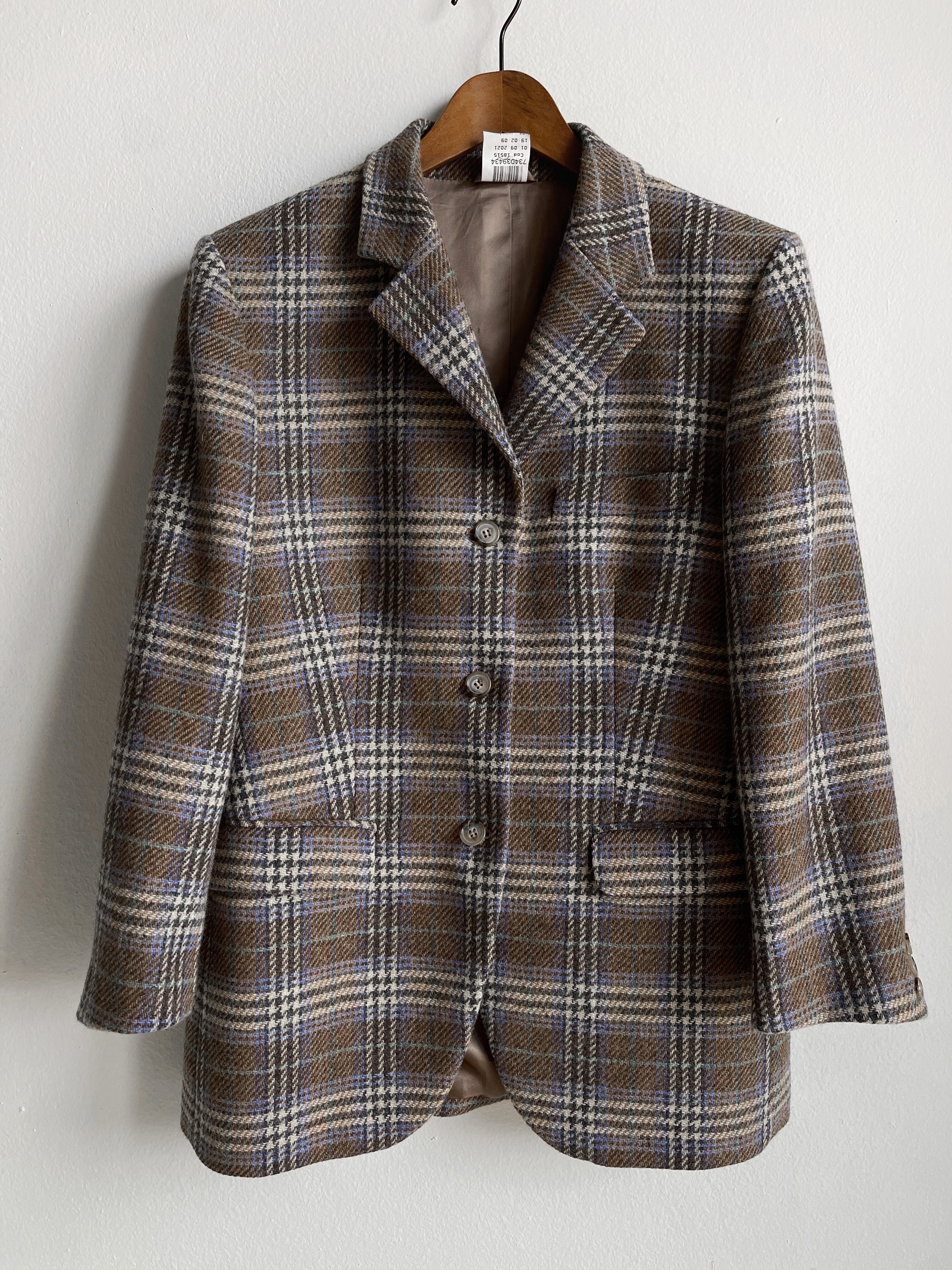 Wool checkered blazer