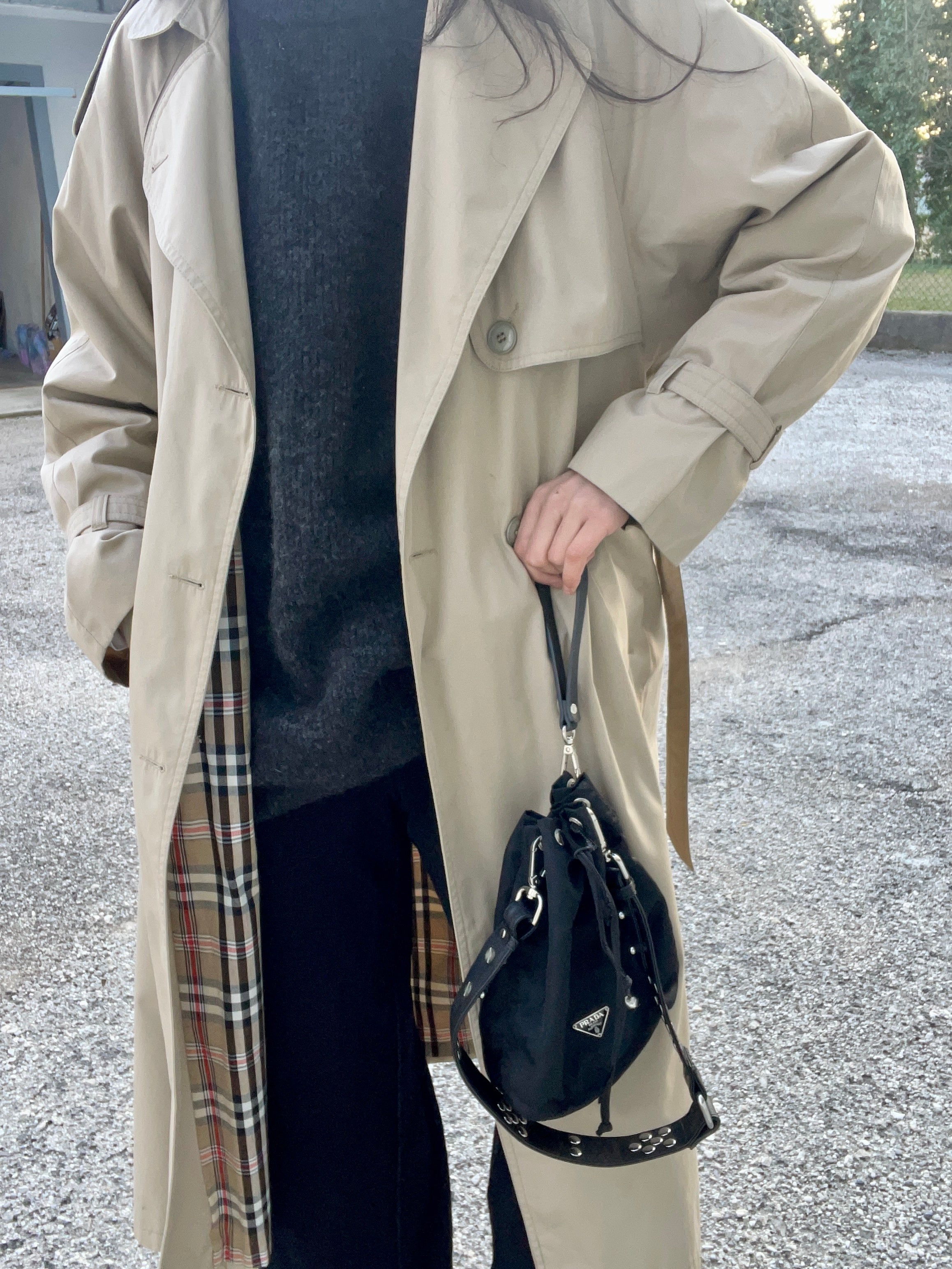 Check vintage trench