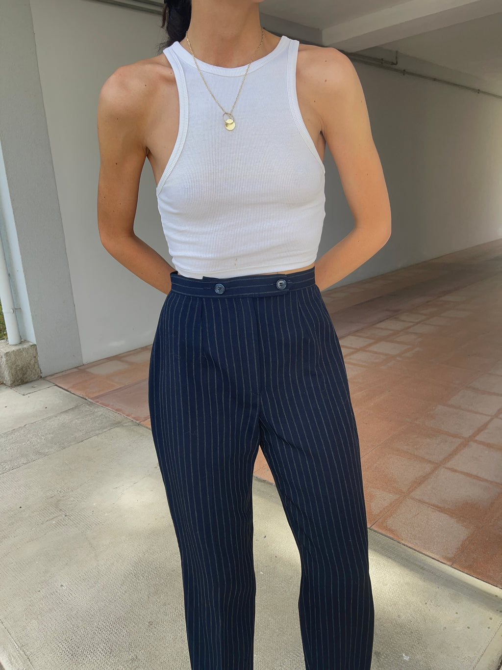 Gessato pants
