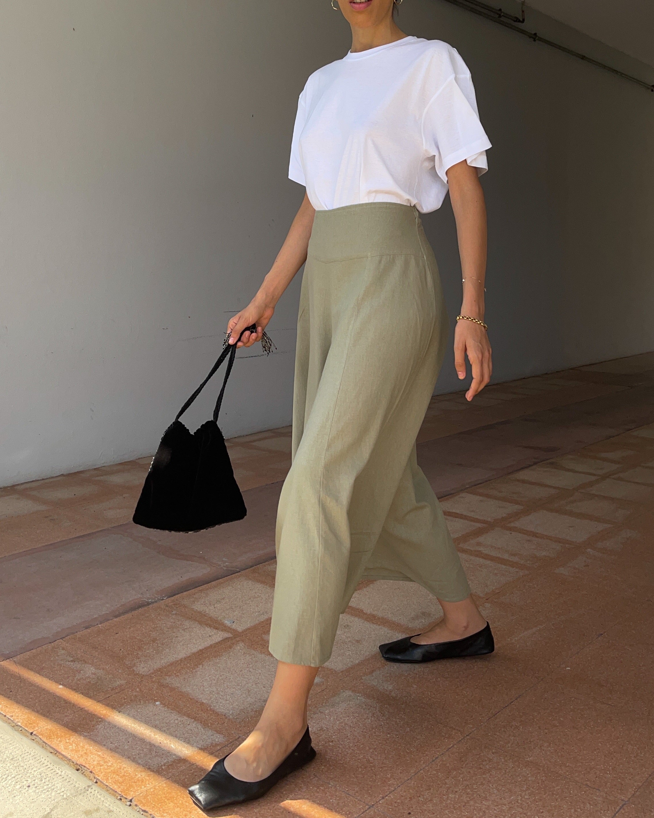 100 linen gonna-pantalone
