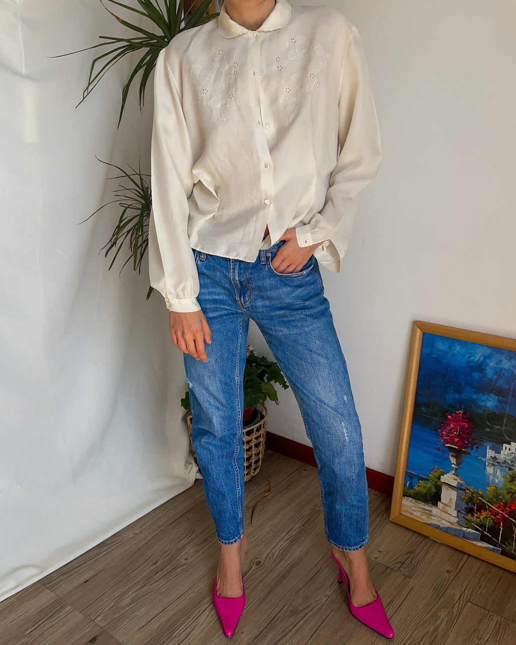 100 silk pinces button down shirt