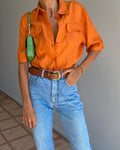 Orange boxy shirt