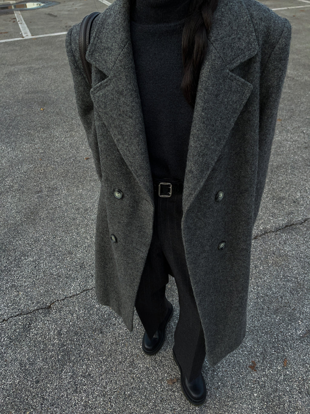 Grey wool coat