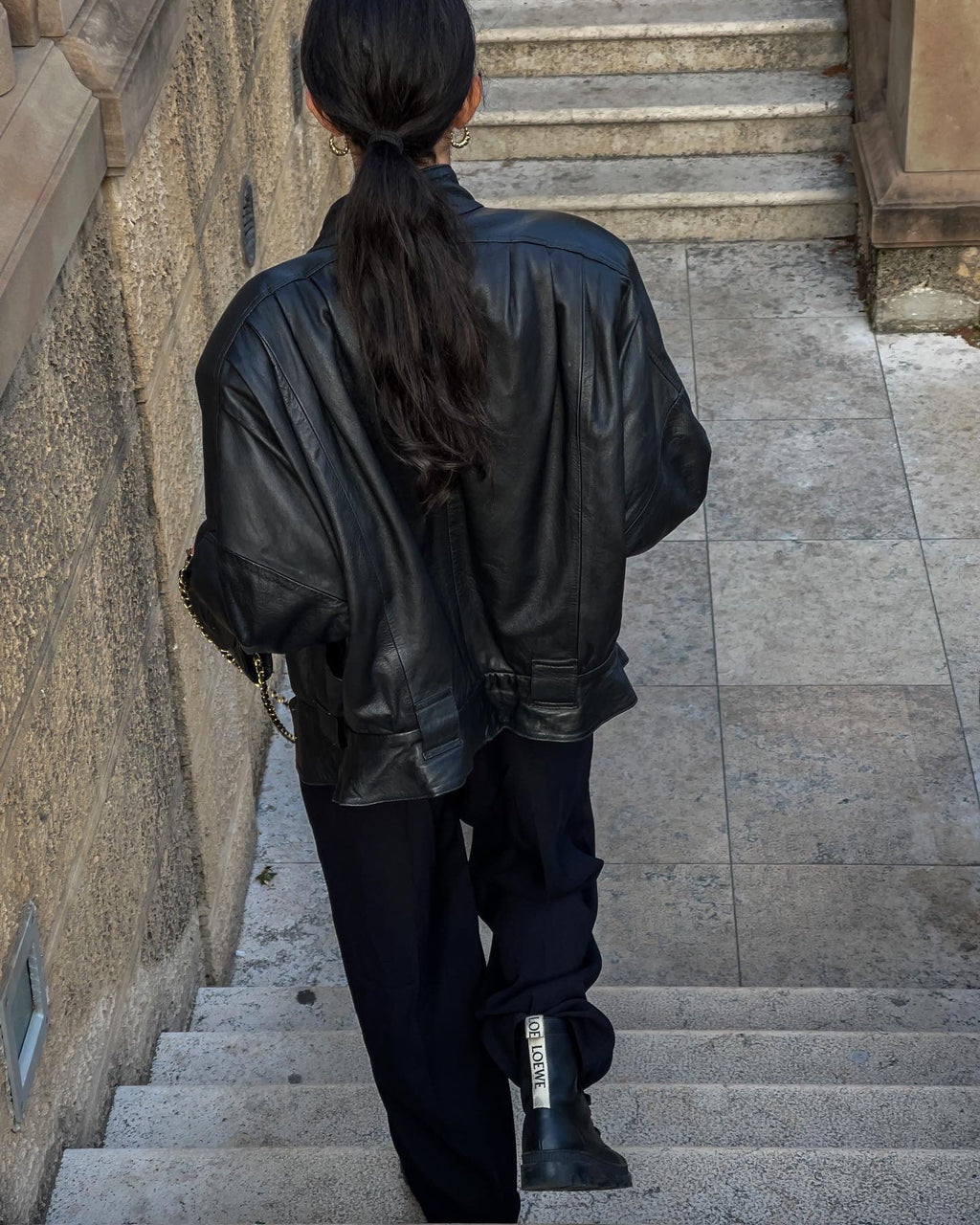 Nappa black bomber