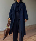 Blue light wool coat