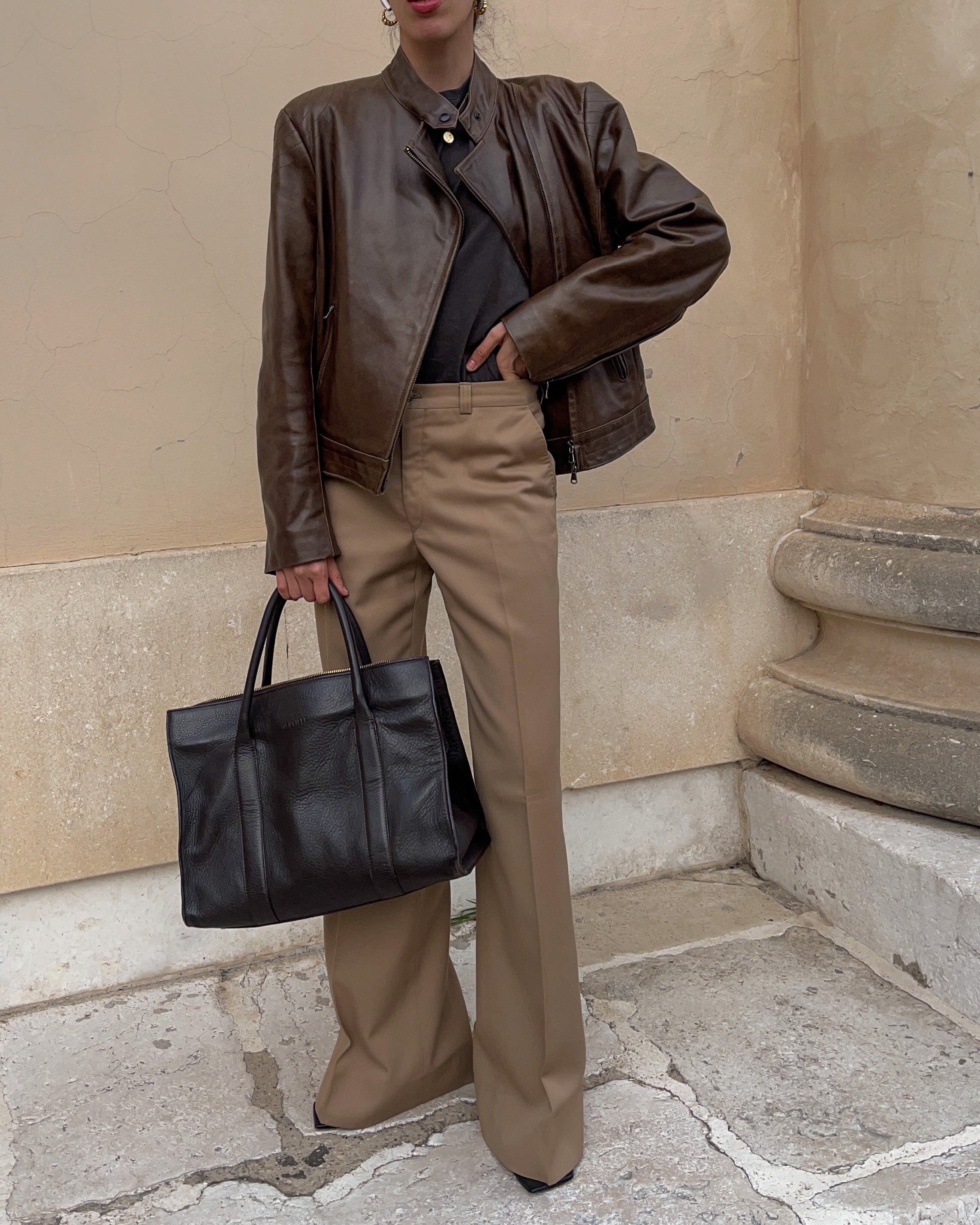 Camel light wool MAN trousers