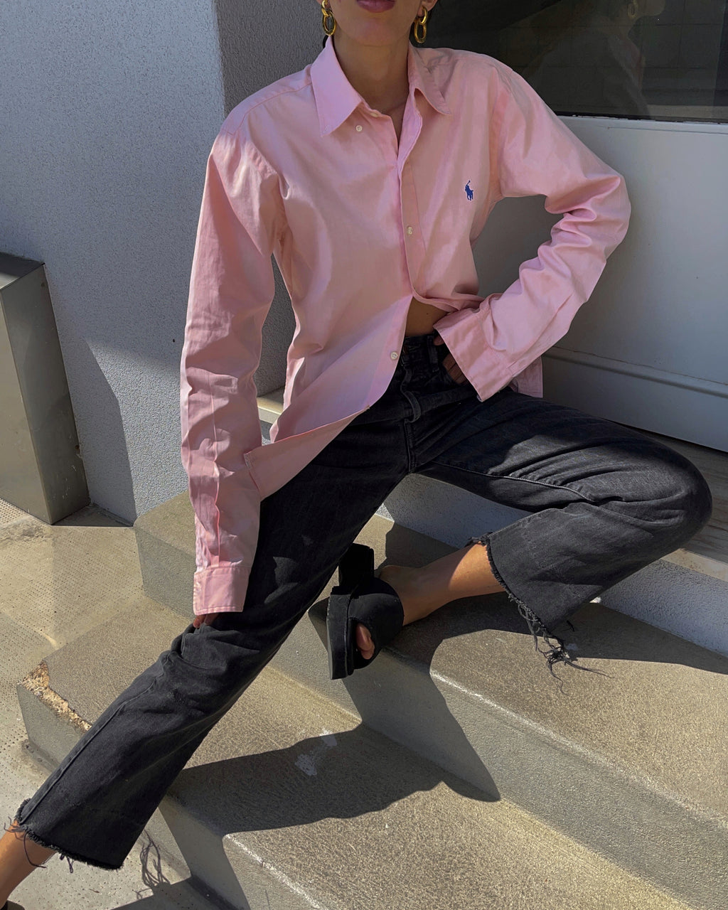 Ralph Lauren pink logo shirt