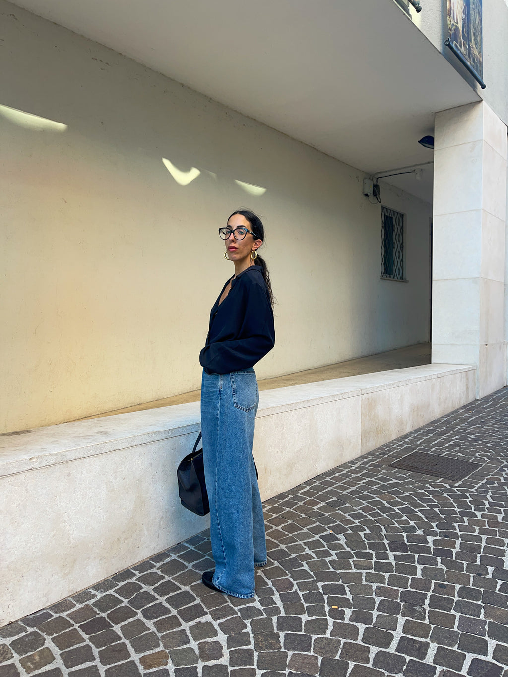Stagista black  silk shirt