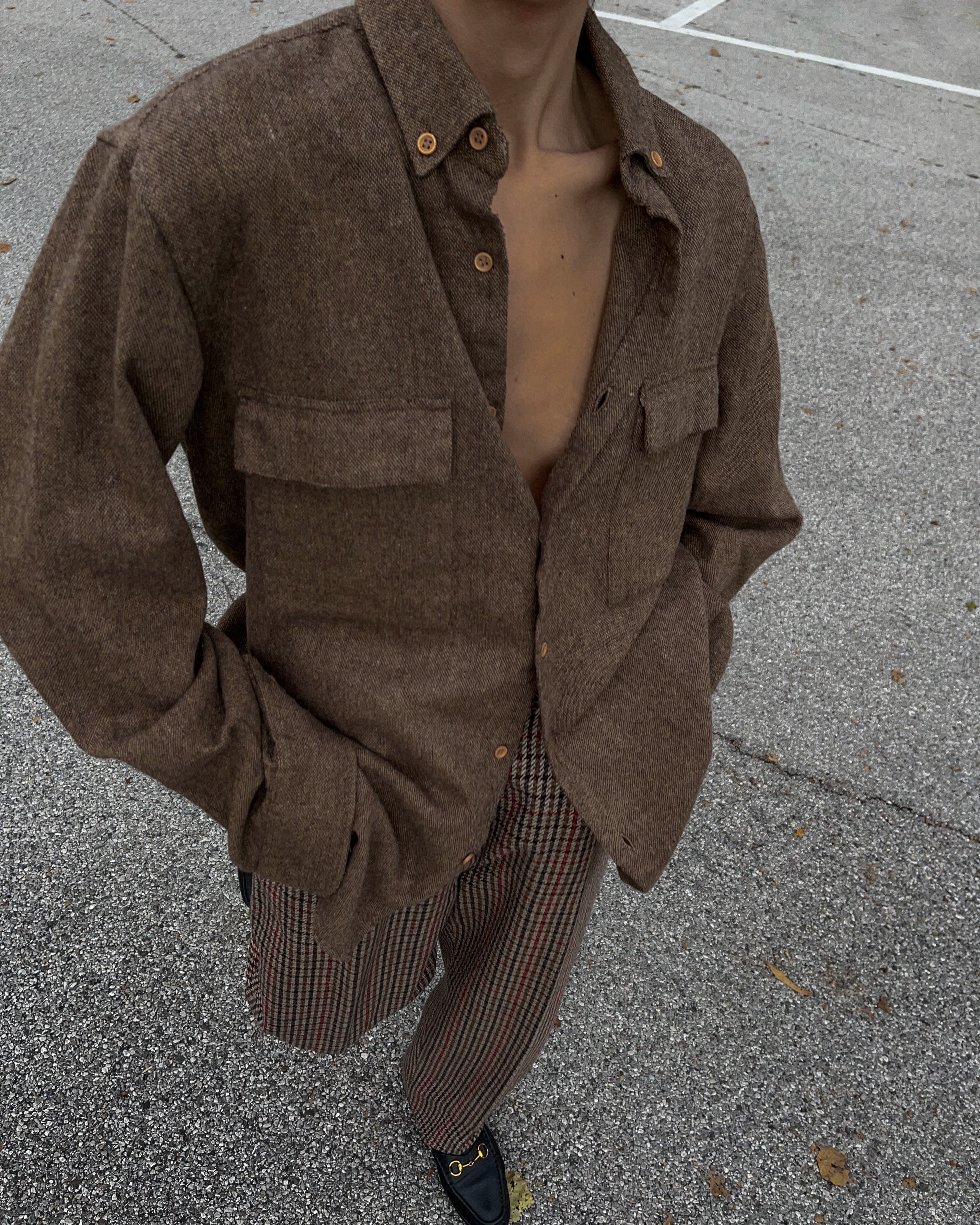Wool blend shirt