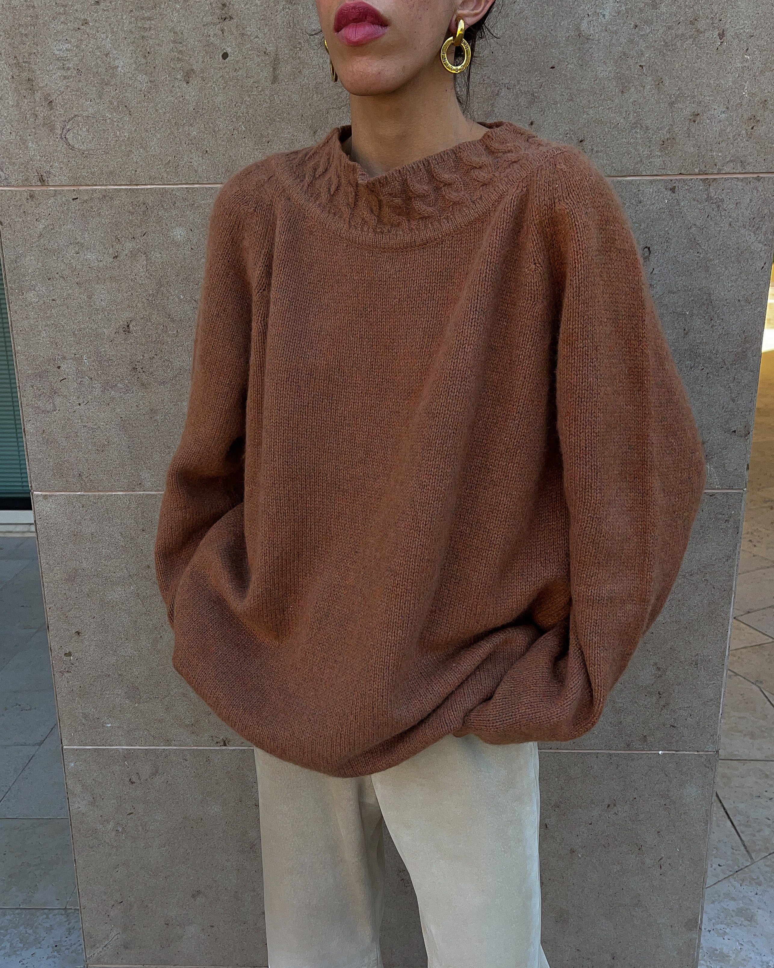 Maxi pull over angora blend