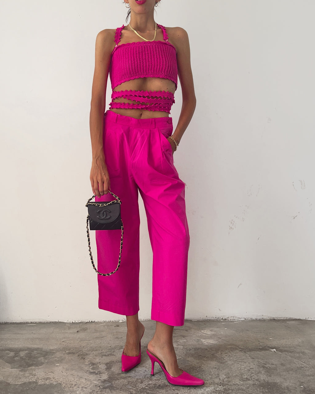 SPORTMAX fucsia pants