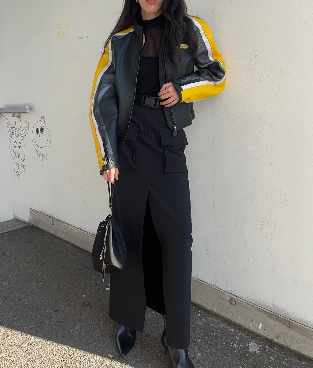 Moto leather jacket