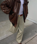 Ultra wide leg cotton trousers