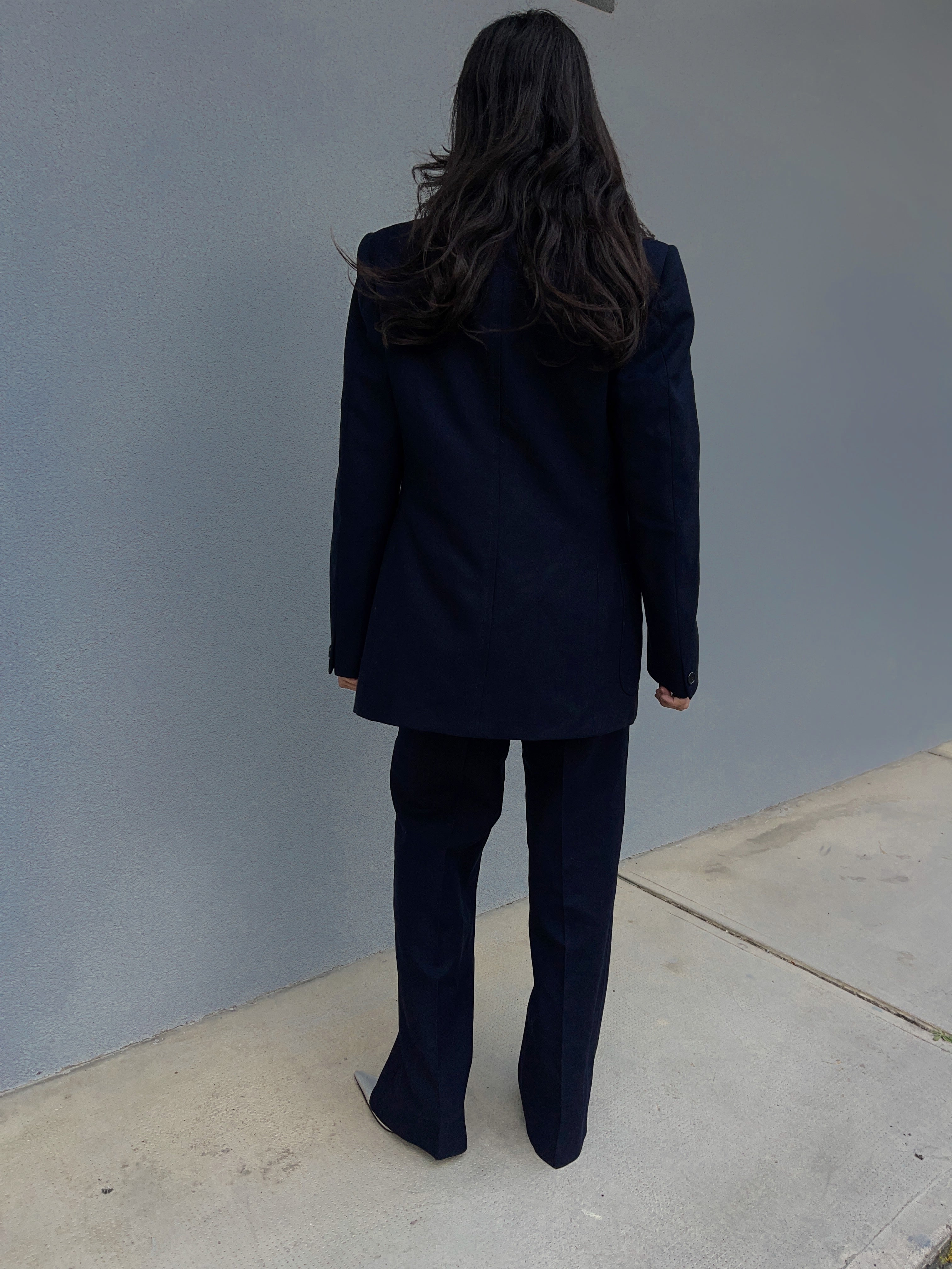 Blue wool suit