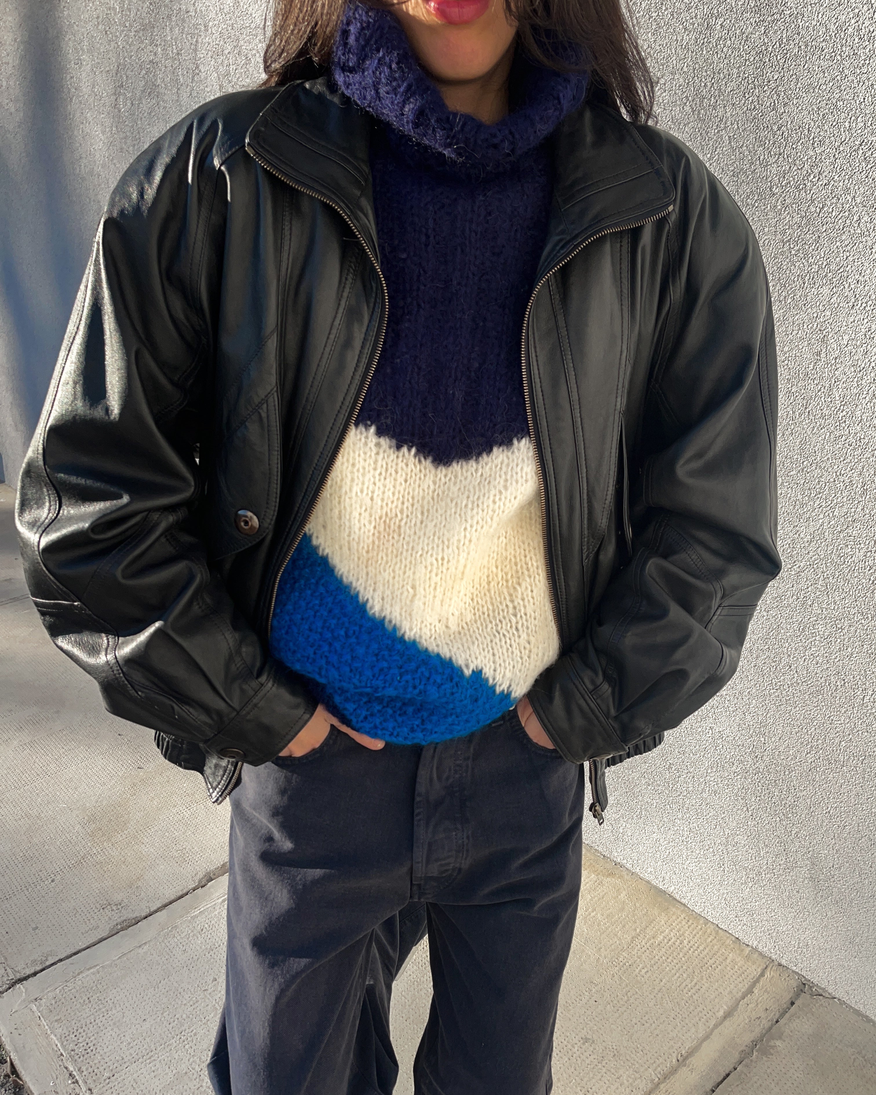 Mohair BLUE wool jumper