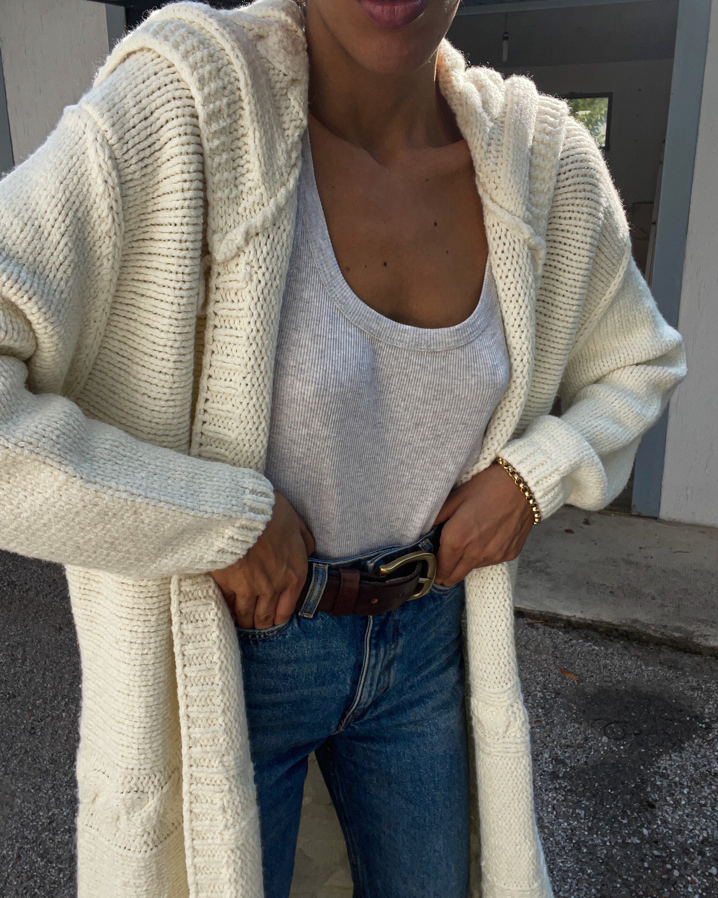 Wool blend maxi cardigan/ coat