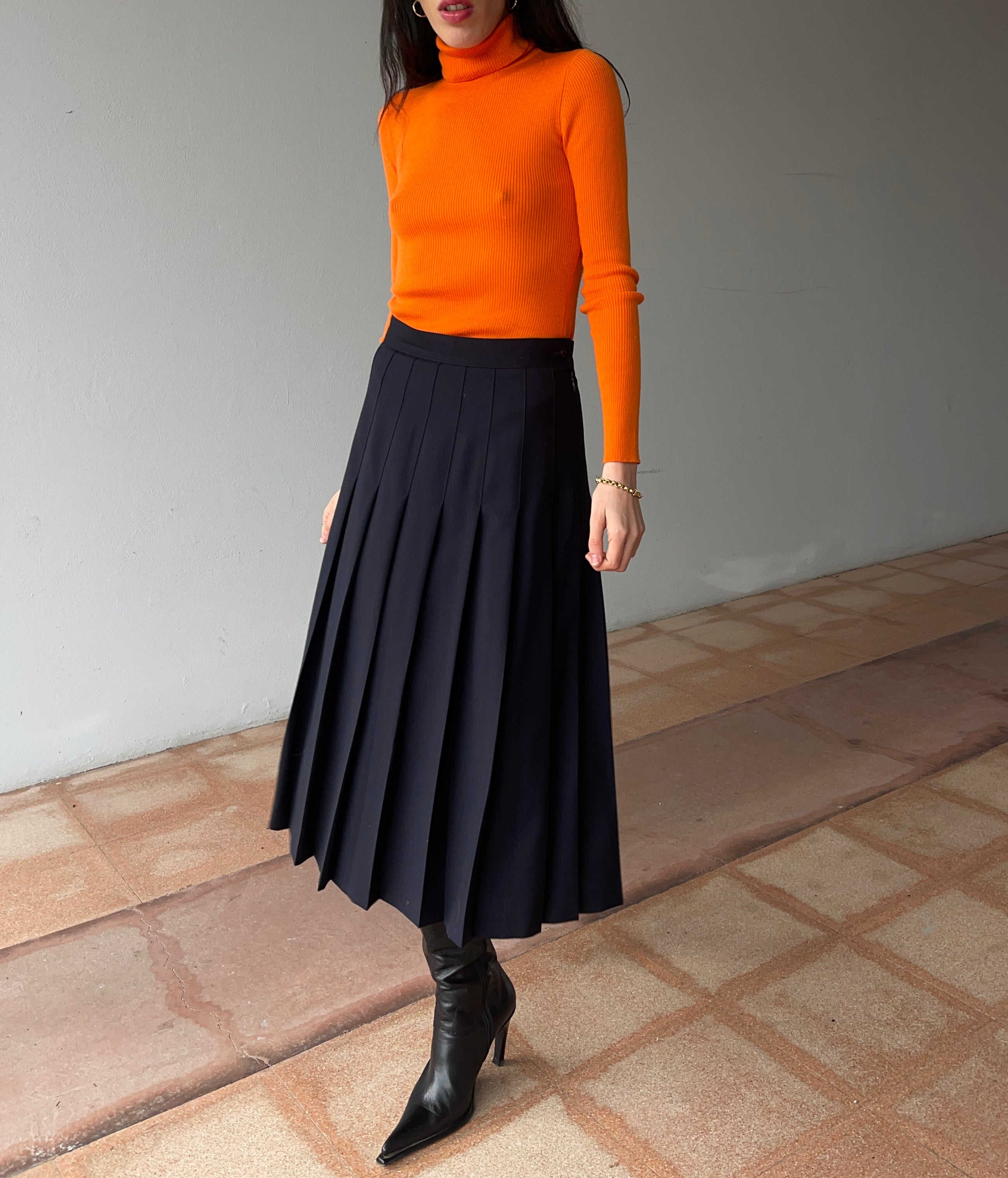 100 merino ribbed turtleneck