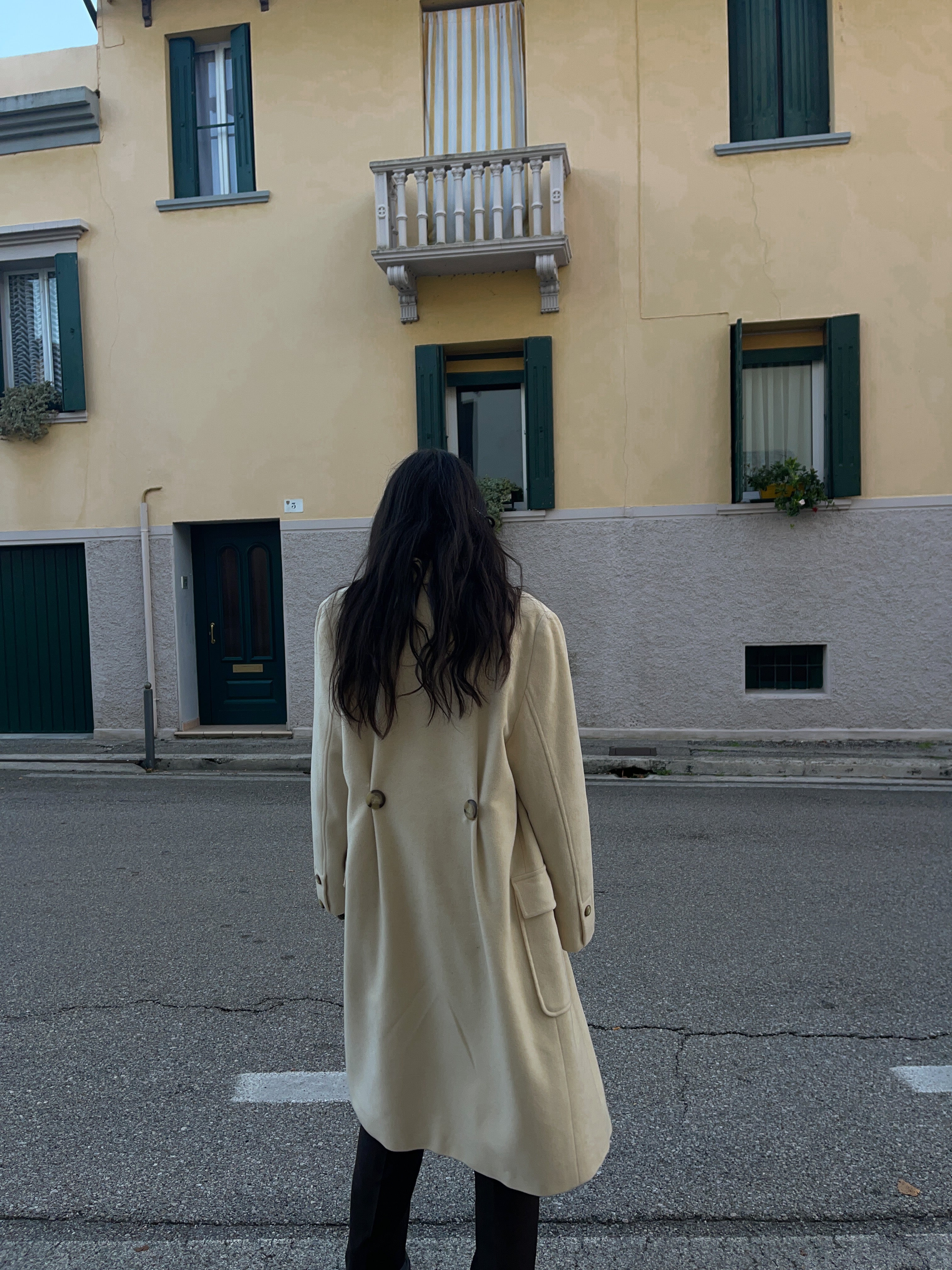 Cappotto bianco panna