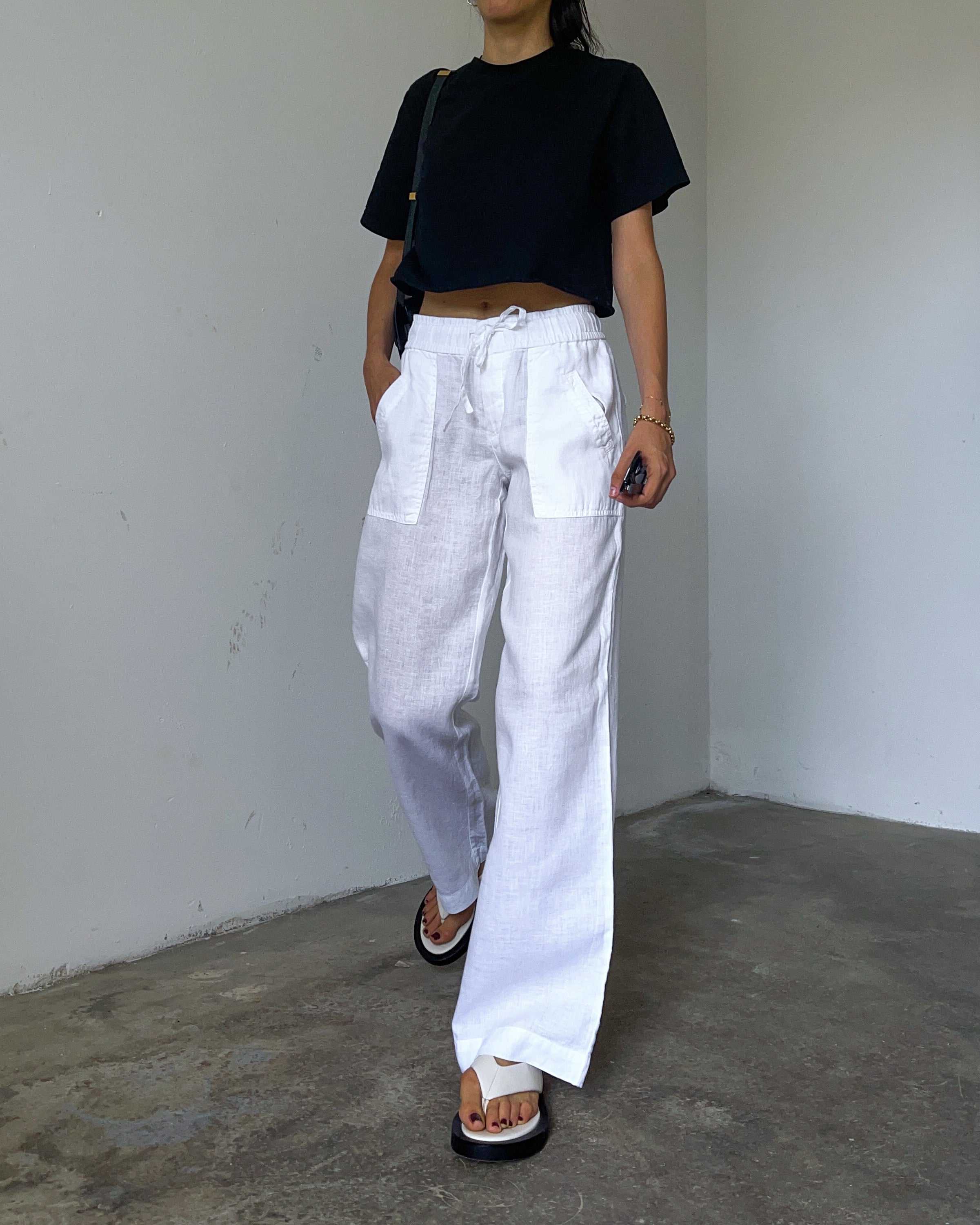 100% linen Stefanel trousers
