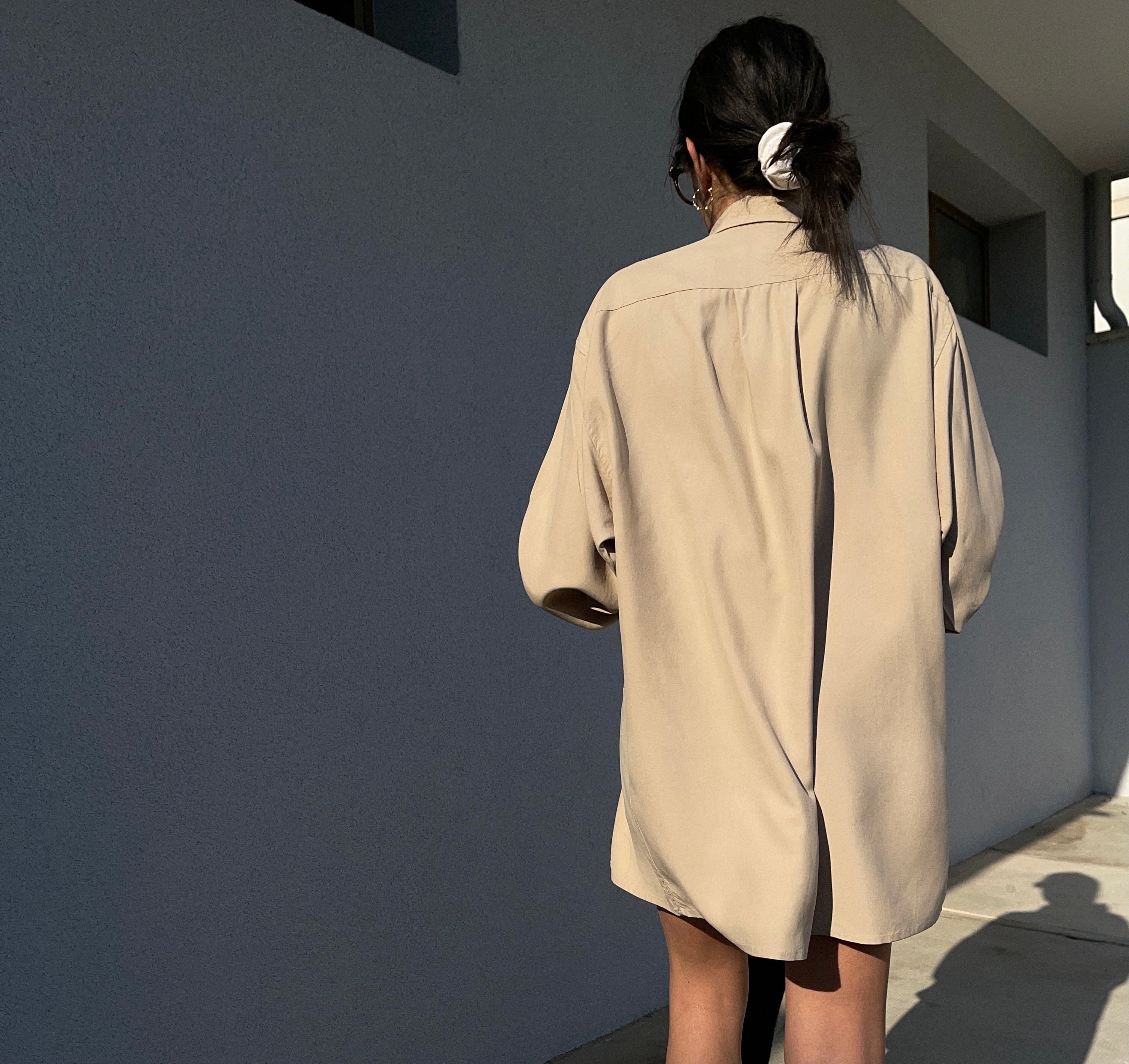 Camicione 100% seta beige