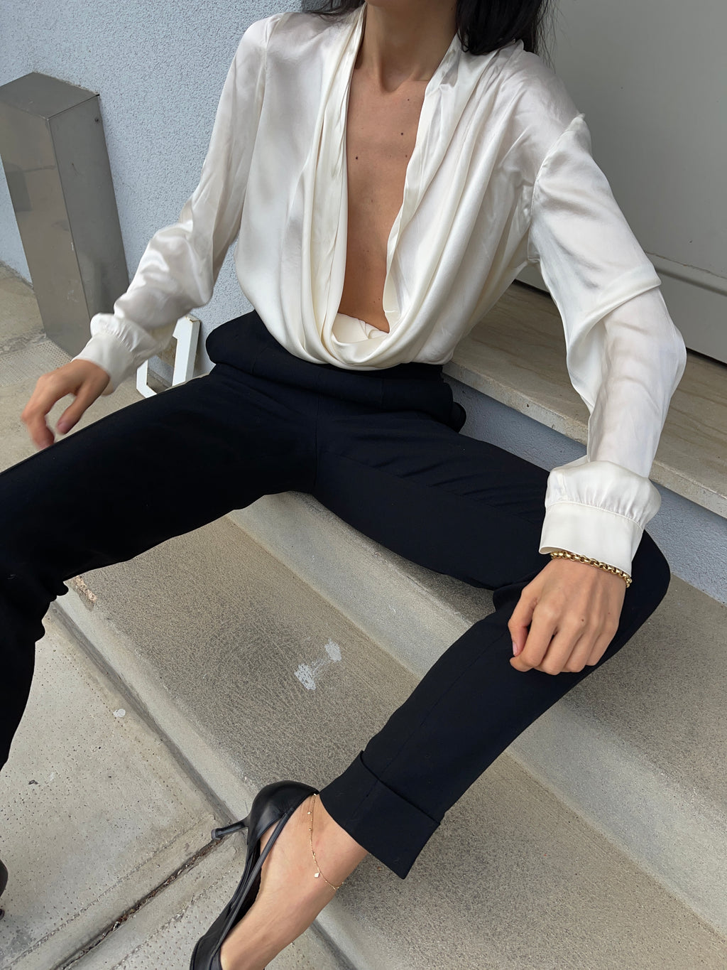 Luisa spagnoli 100 liquid silk shirt