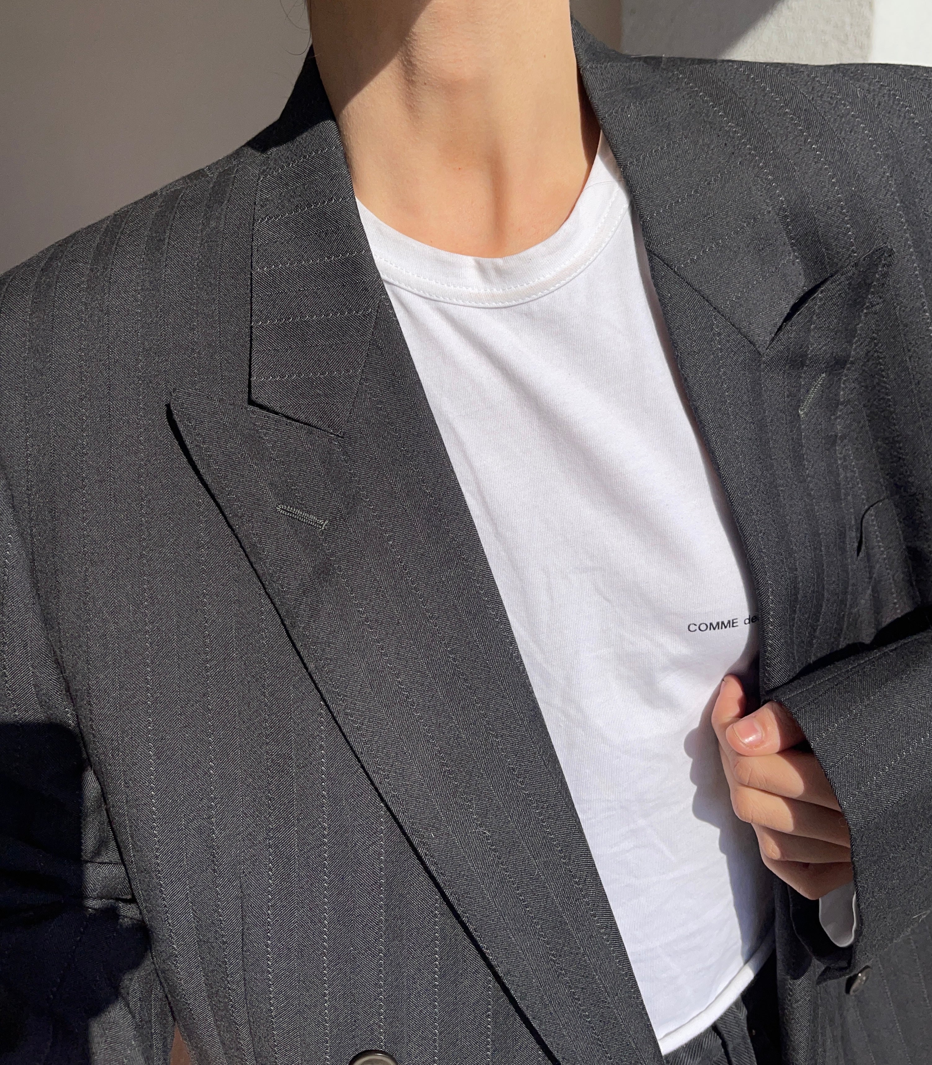 Gessato blazer