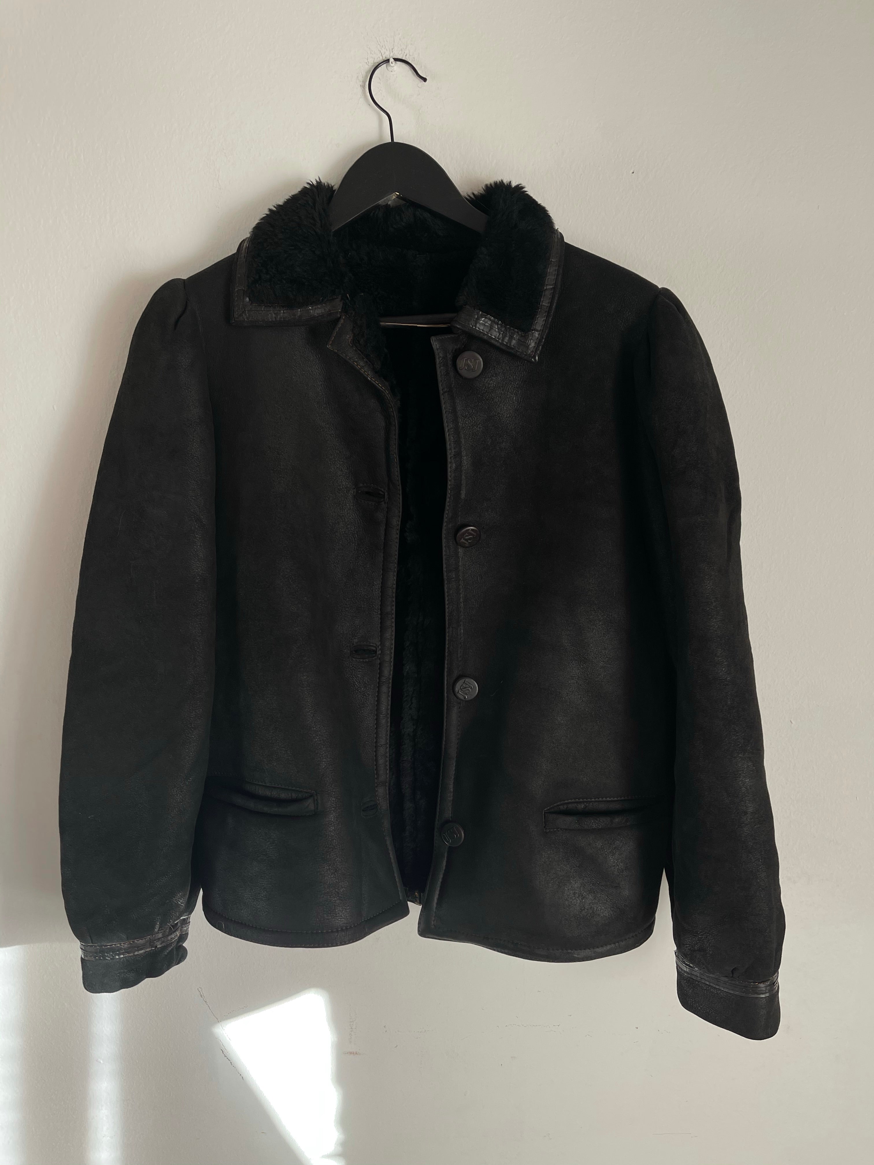 Black shearling jacket