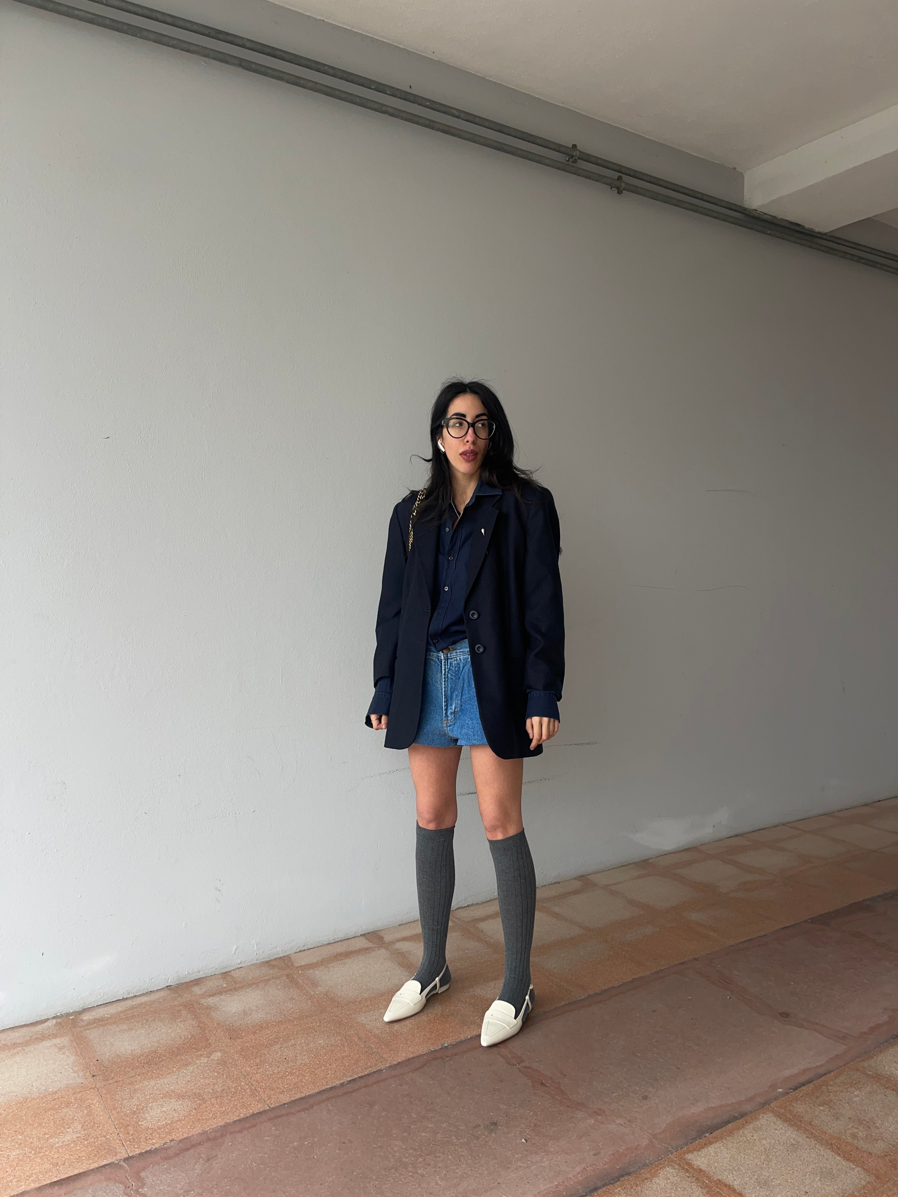 Blue wool blazer