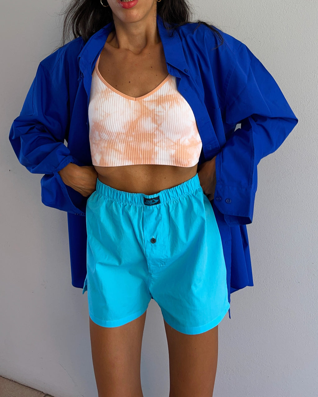 Camicione blu elettrico