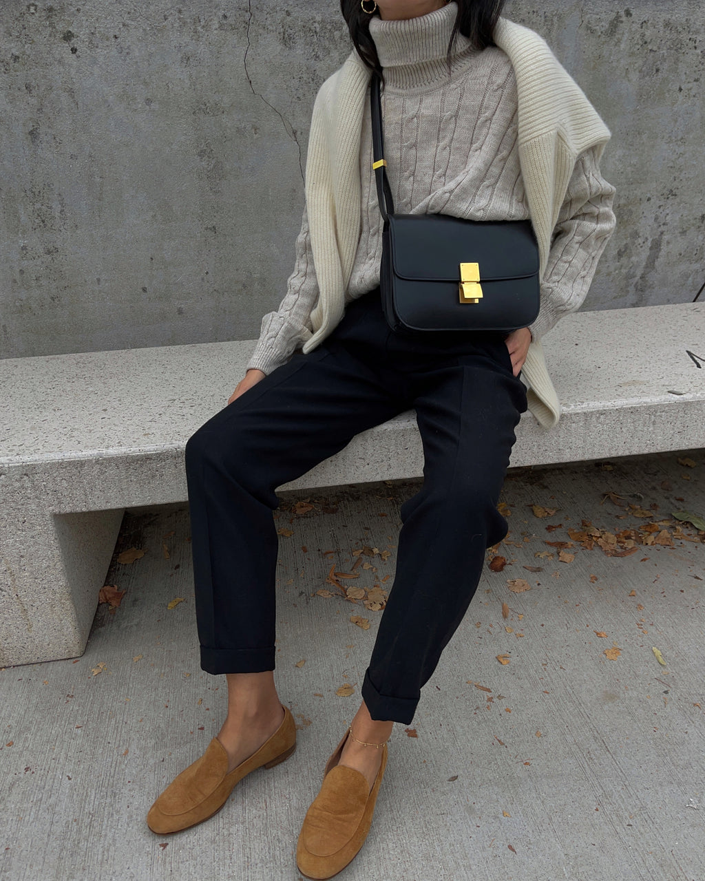 Cable knit beige jumper