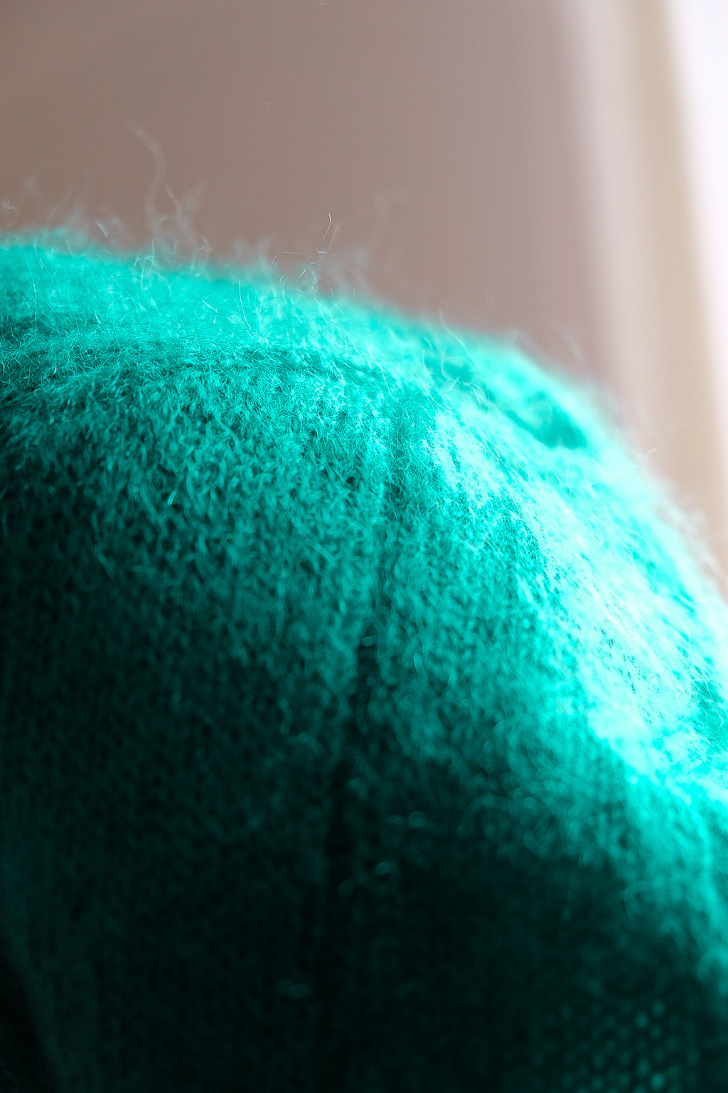 Green mohair cardigan