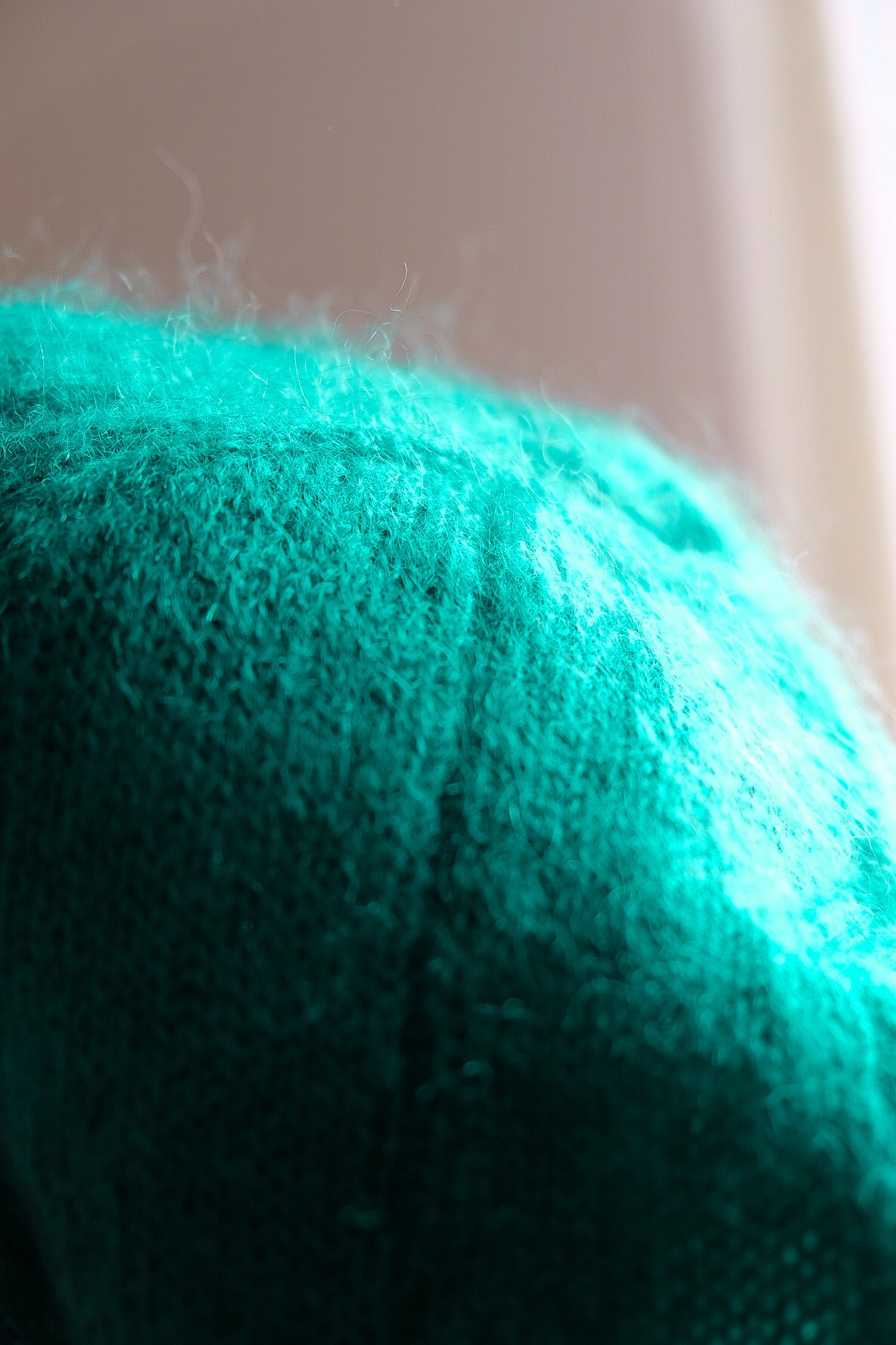 Green mohair cardigan