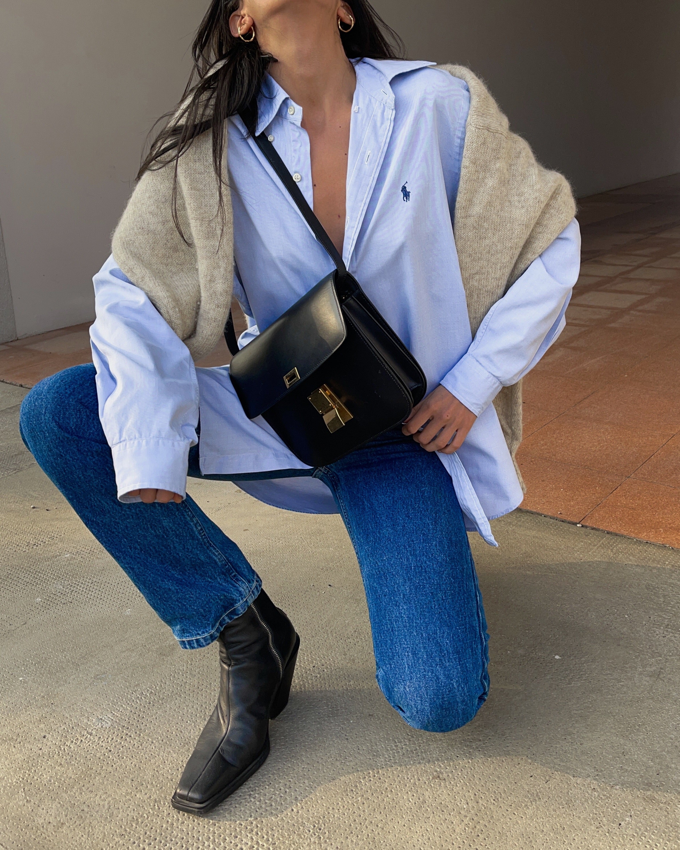 Ralph Lauren blue button down shirt