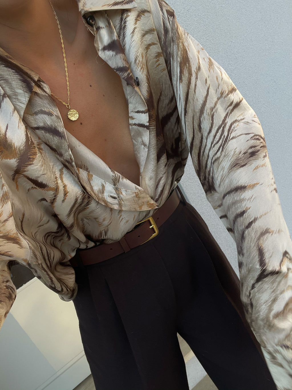 Mamma di Livio 100 liquid silk shirt