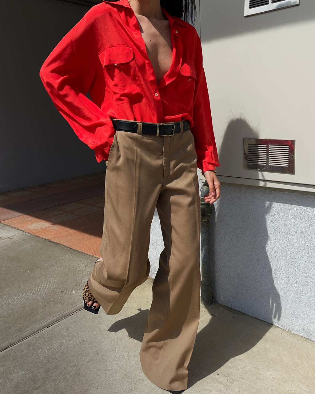 Camel light wool MAN trousers
