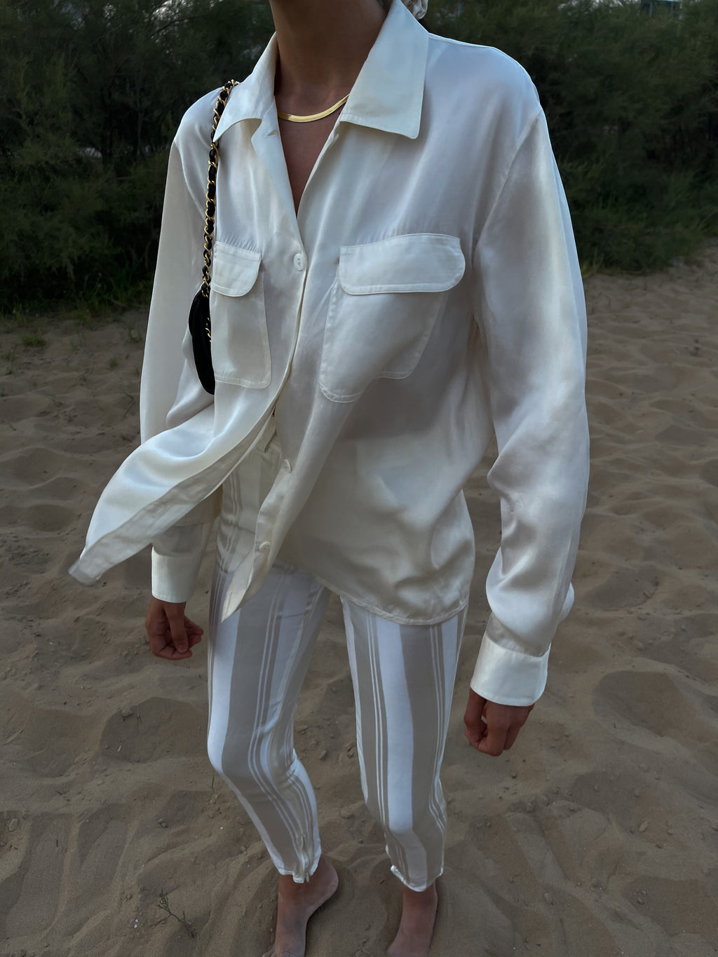 Liquid silk shirt