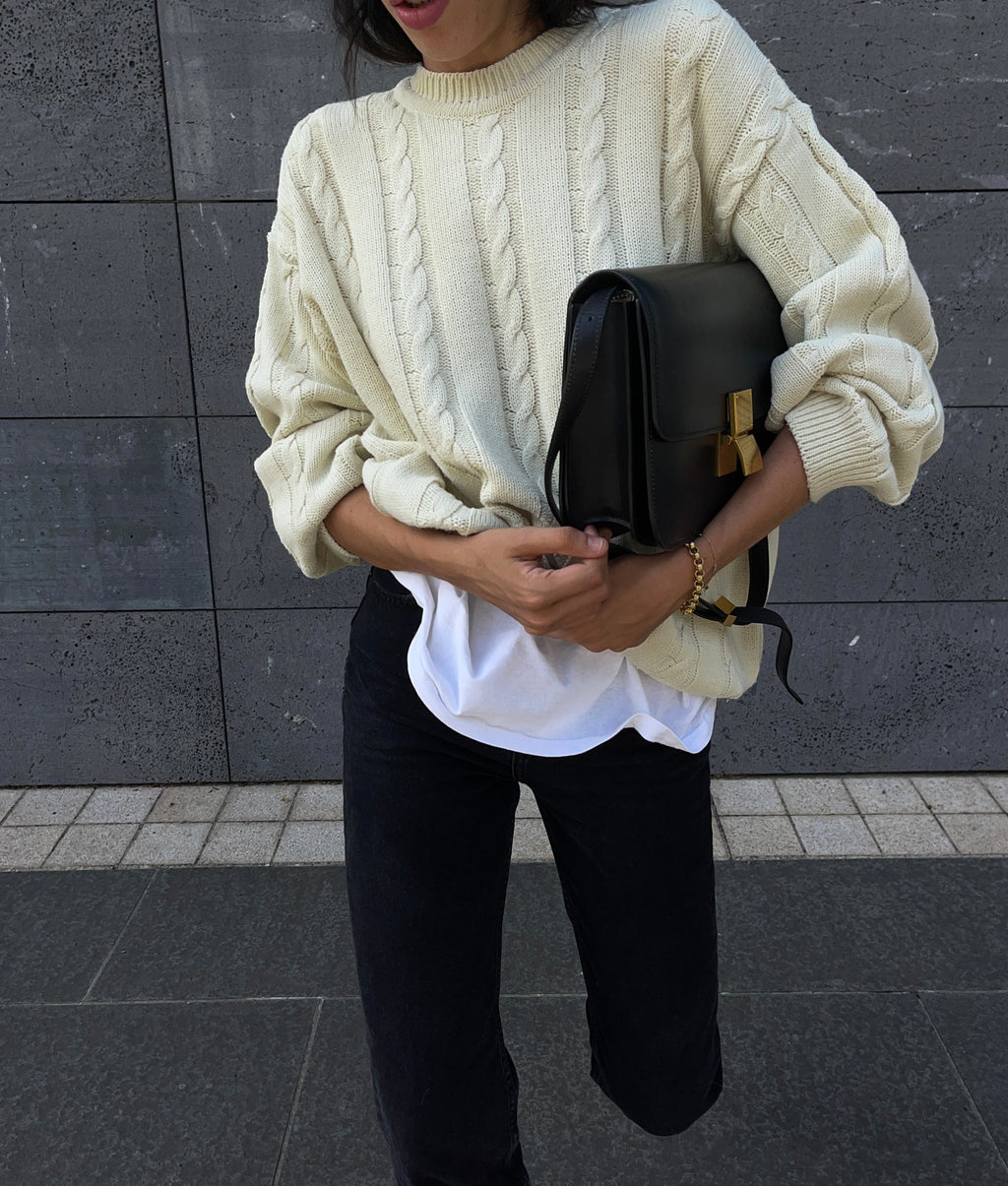 Cable knit jumper