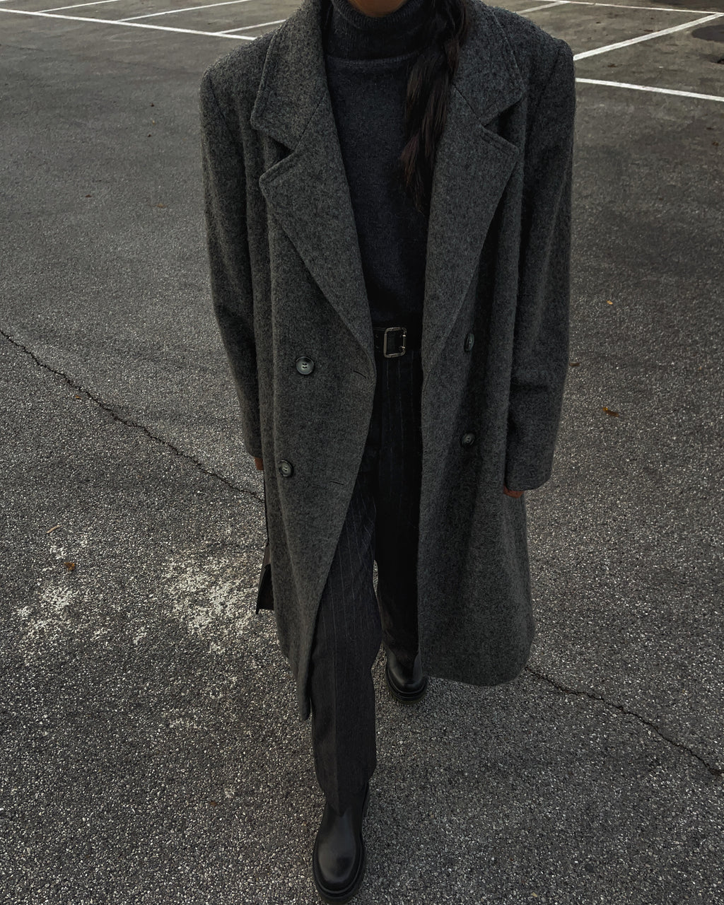 Grey wool coat