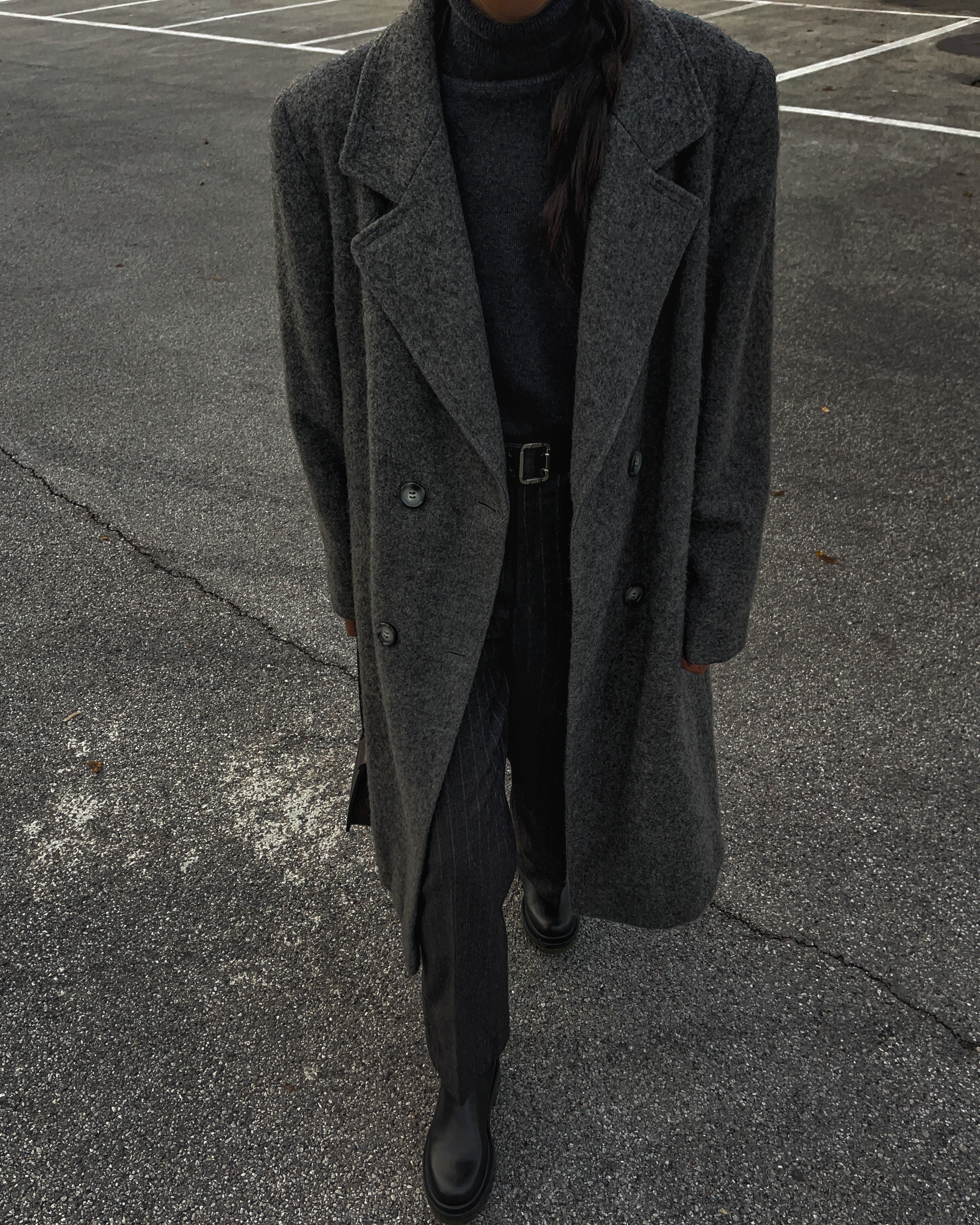 Grey wool coat