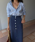 100 silk saint TROPEZ skirt