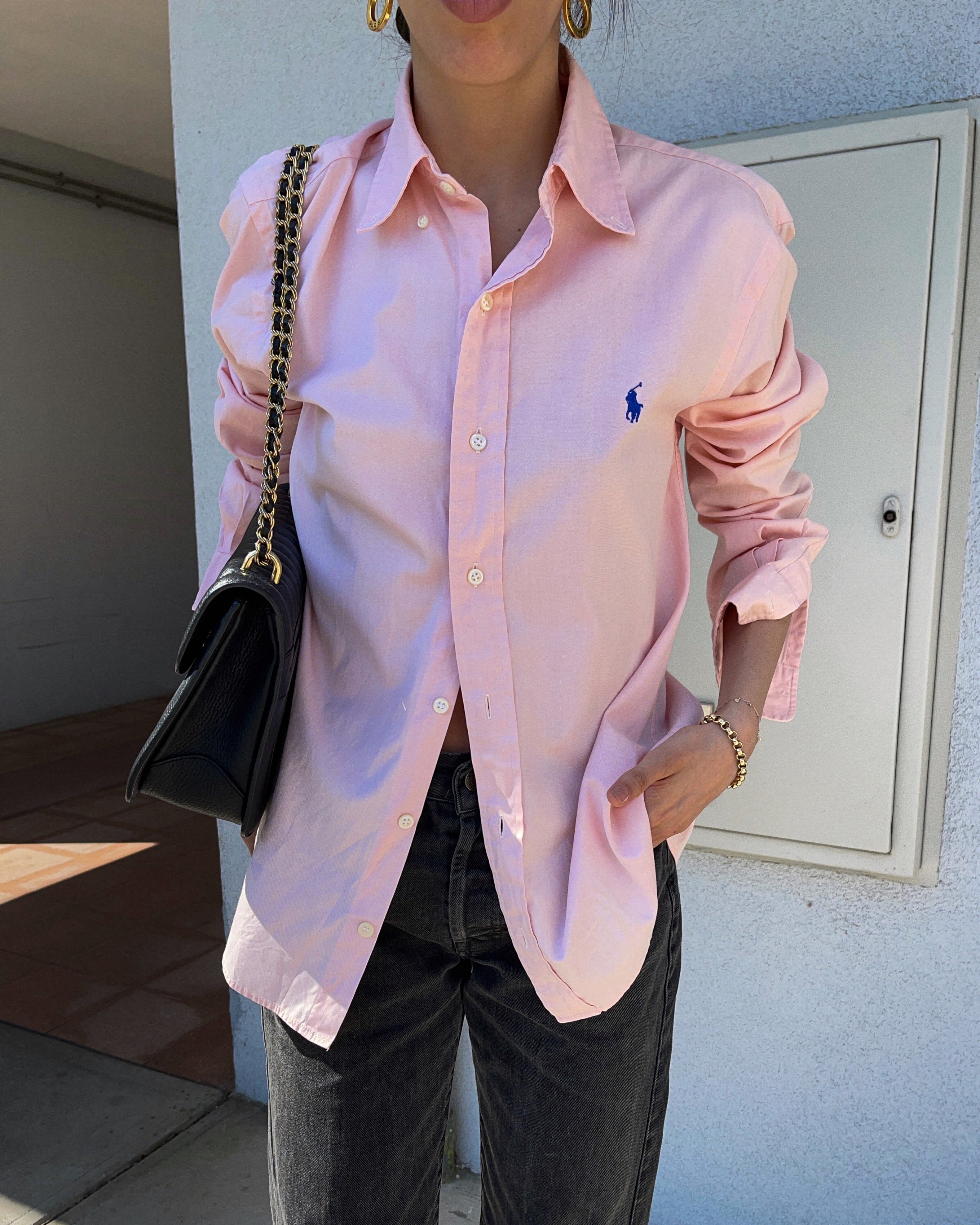 Ralph Lauren pink logo shirt